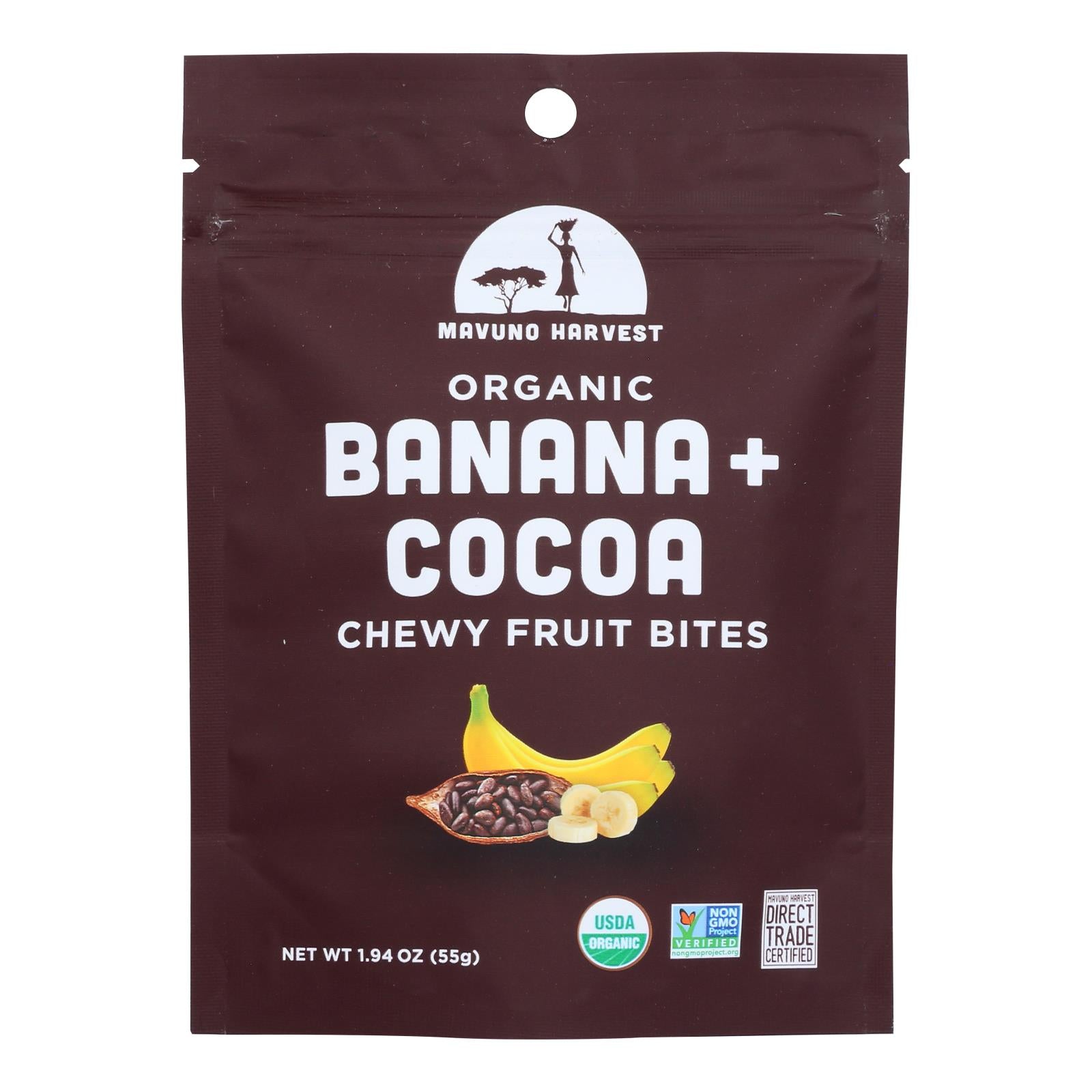 Mavuno Harvest - Frt/bts Bnana Cocoa - Case Of 8-1.94 Oz