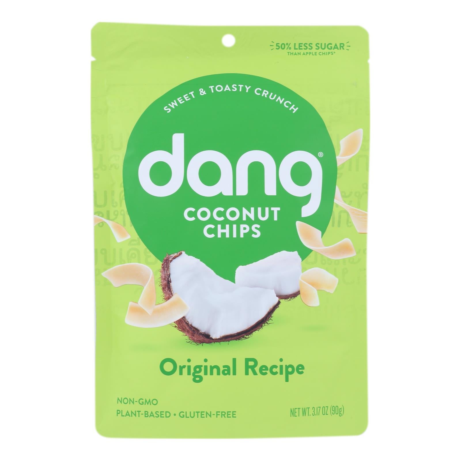 Dang - Toasted Coconut Chips - Original Recipe - Case Of 12 - 3.17 Oz.