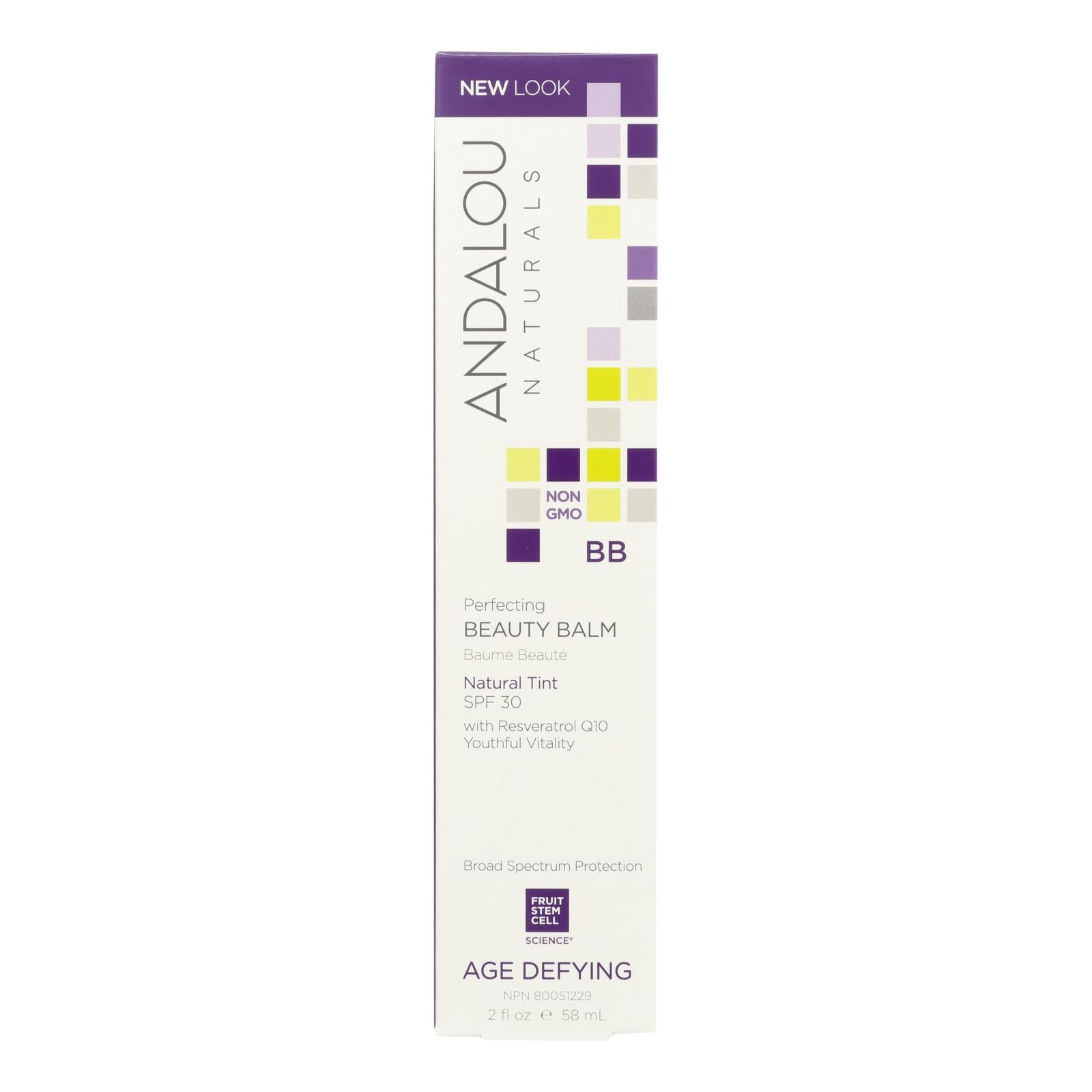 Andalou Naturals Skin Perfecting Beauty Balm - Natural Tint Spf 30 - 2 Oz