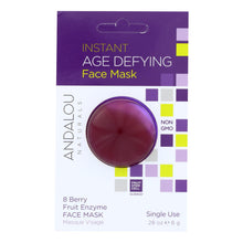 Load image into Gallery viewer, Andalou Naturals Instant Age Defying Face Mask - 8 Berry Fruit Enzyme - Case Of 6 - 0.28 Oz
