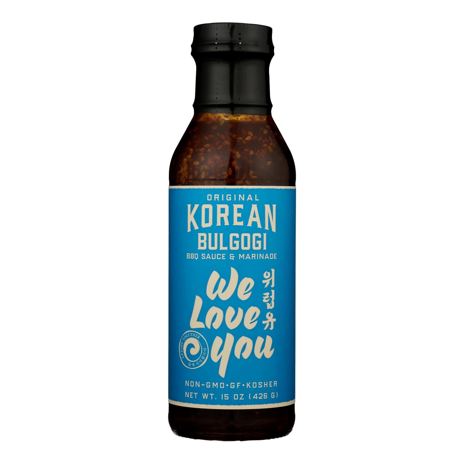 We Love You - Kor Bbq Sauce & Mrnde Original - Case Of 6-15 Oz