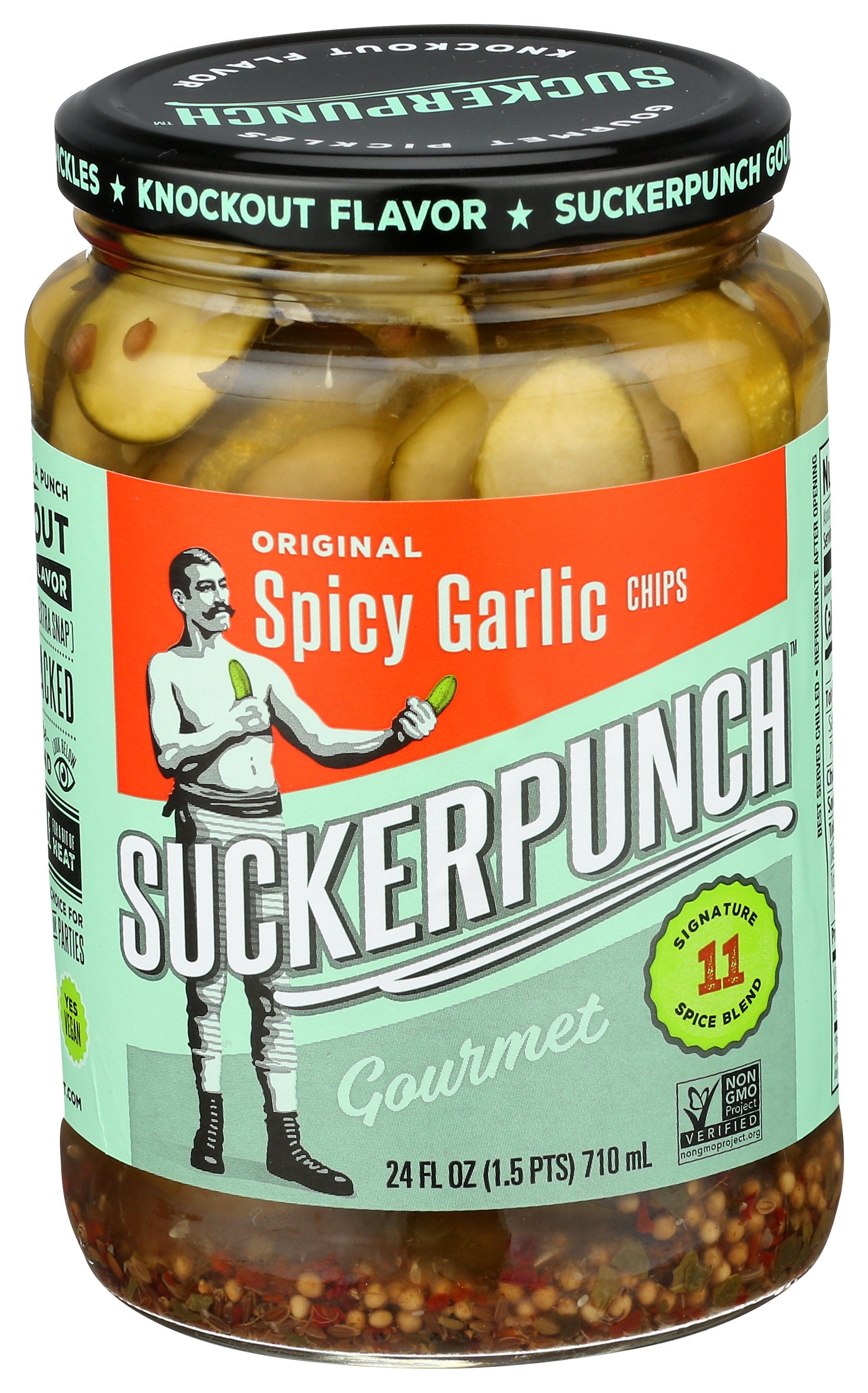 SUCKERPUNCH PICKLE CHIP SPICY GARLIC - Case of 6