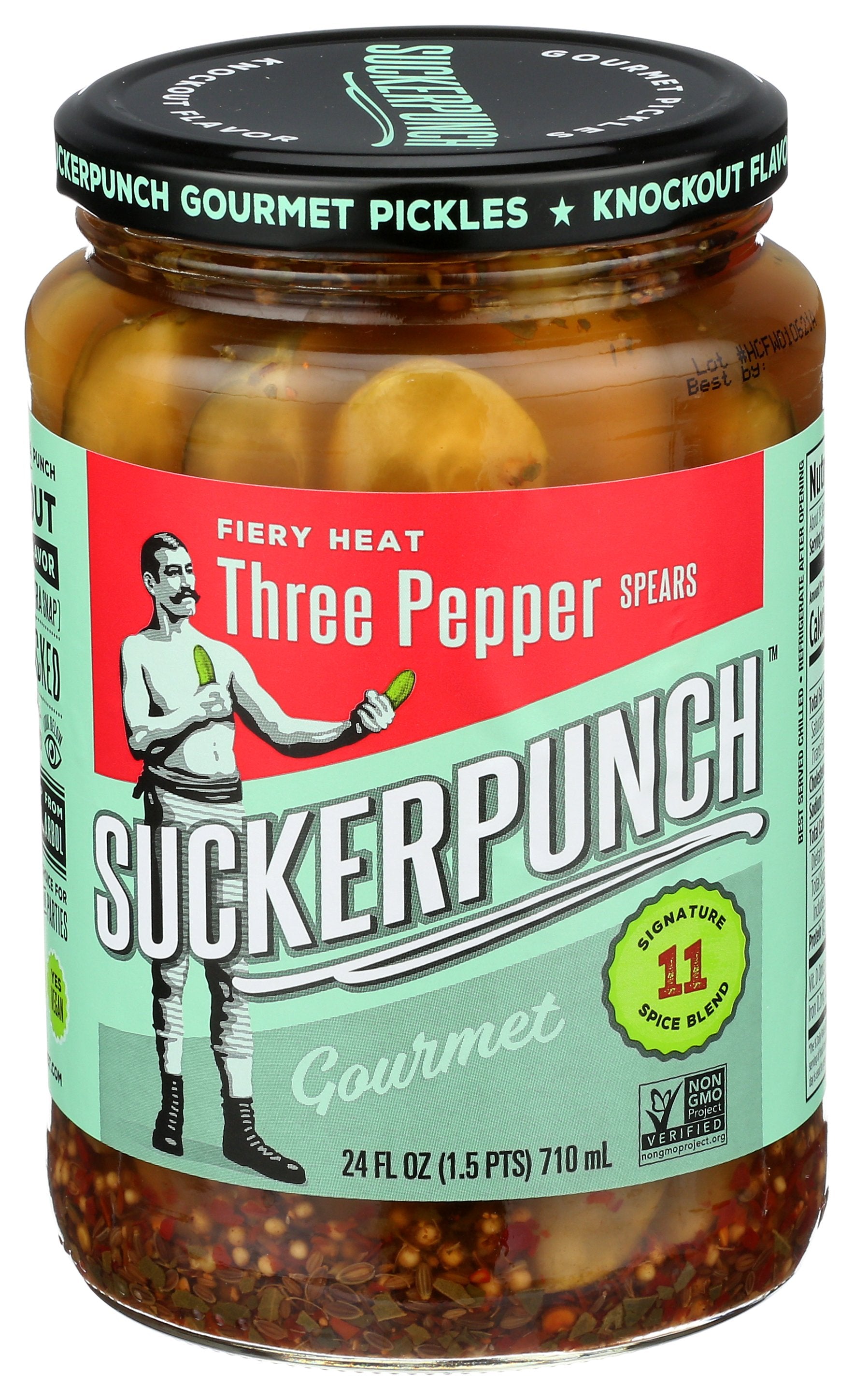 SUCKERPUNCH PICKLE SPEARS 3PEPPER FIRE - Case of 6