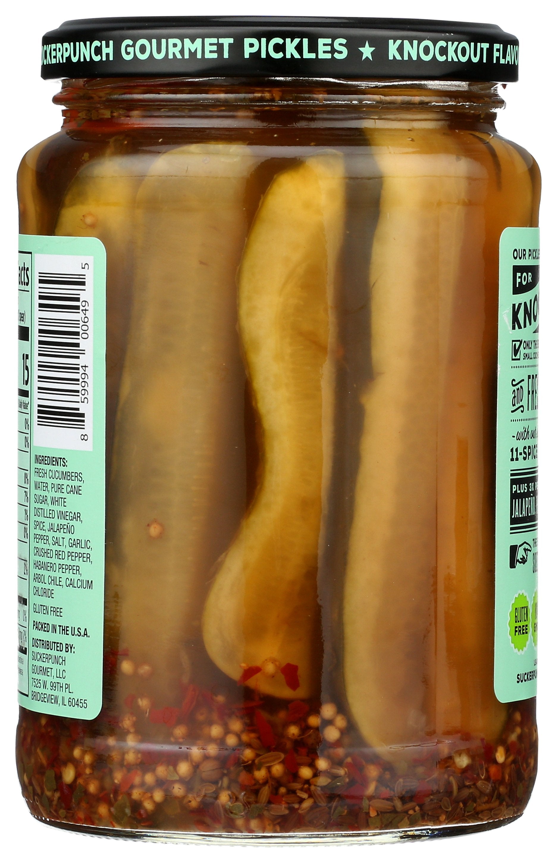 SUCKERPUNCH PICKLE SPEARS 3PEPPER FIRE - Case of 6