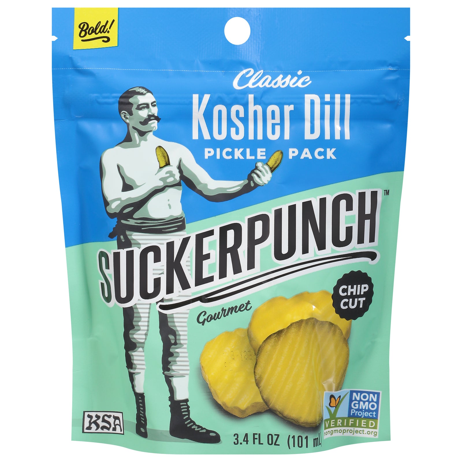 Suckerpunch - Pickle Chips Classic Dill - CS of 12-3.4 OZ