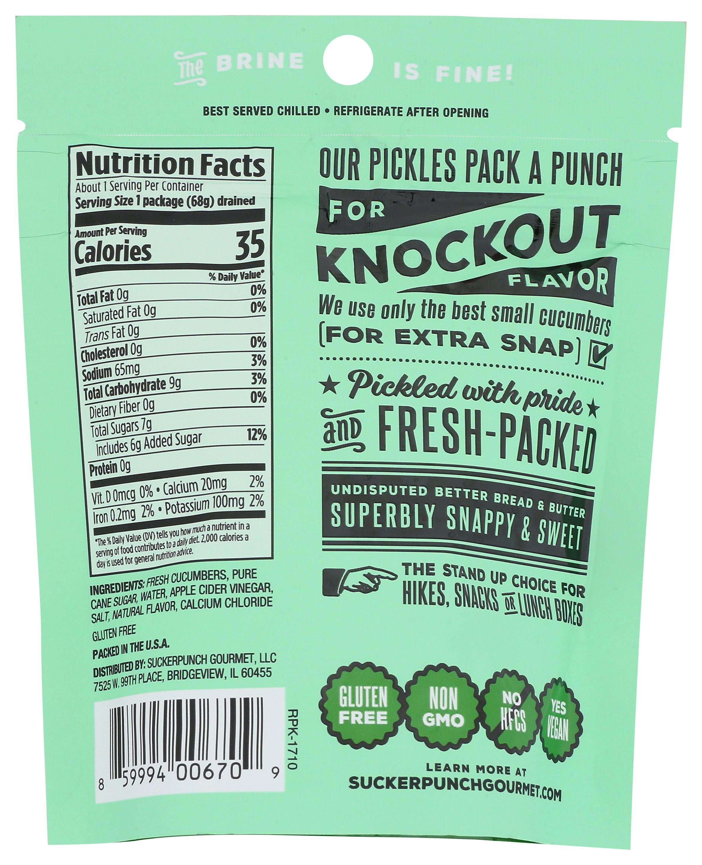 SUCKERPUNCH PICKLE CHIPS BREAD BUTTER - Case of 12