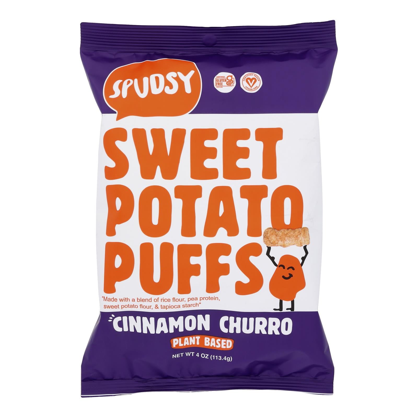 Spudsy - Sw Pot Puff Crunch Cinnamo - Case of 12 - 4 OZ