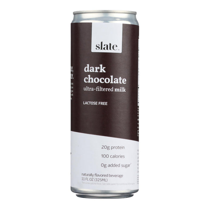 Slate Milk - Milk Aseptic Lf Dark Chocolate - Case Of 12 - 11 Fz