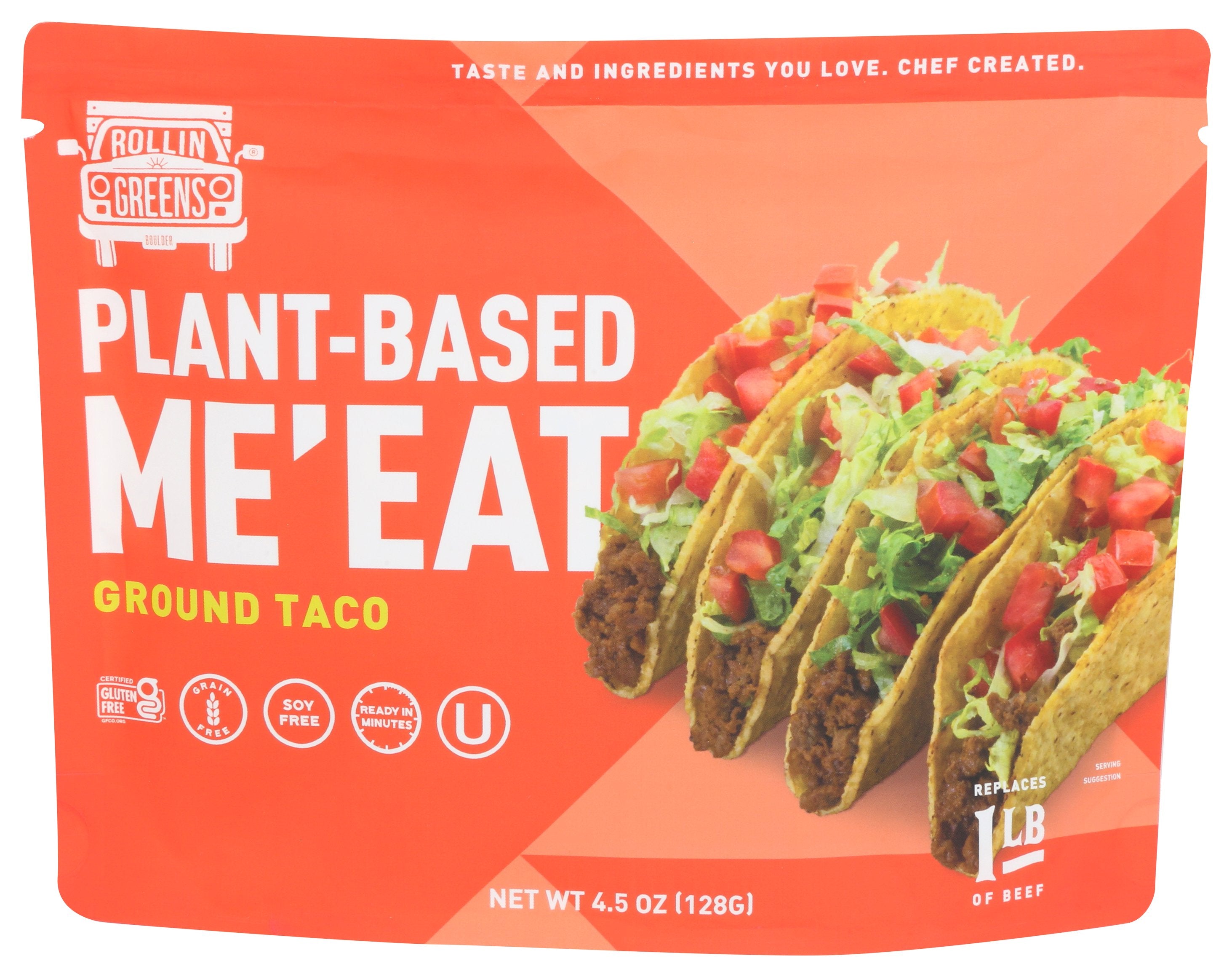 ROLLINGREENS MEAT PB GROUND TACO - Case of 12