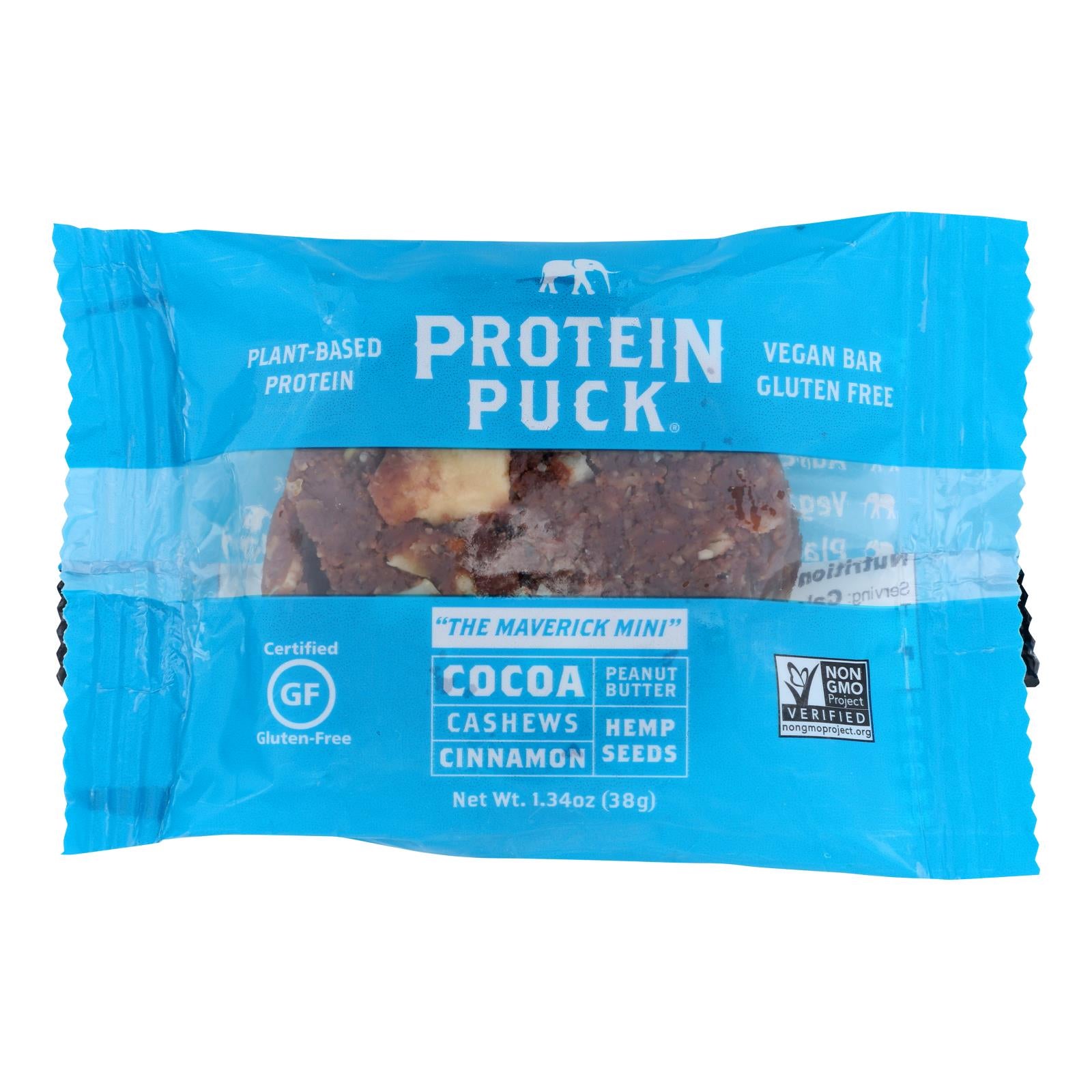 Protein Puck - Bar Mghty Moxie Ccoa Cinnamon - Case of 12-1.34 OZ