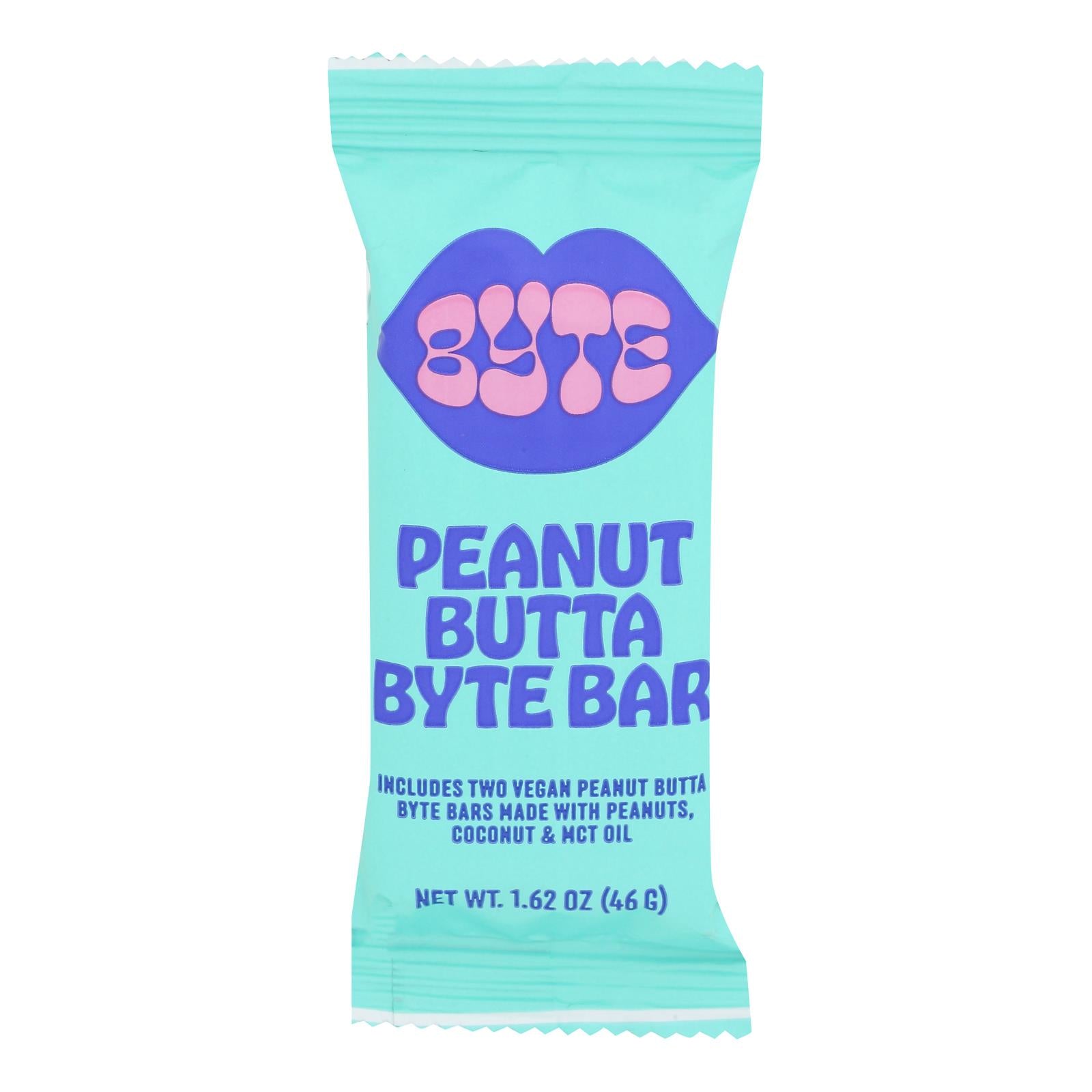 Byte Bars - Byte Bar Peanut Butter - Case of 12 - 1.62 ounces