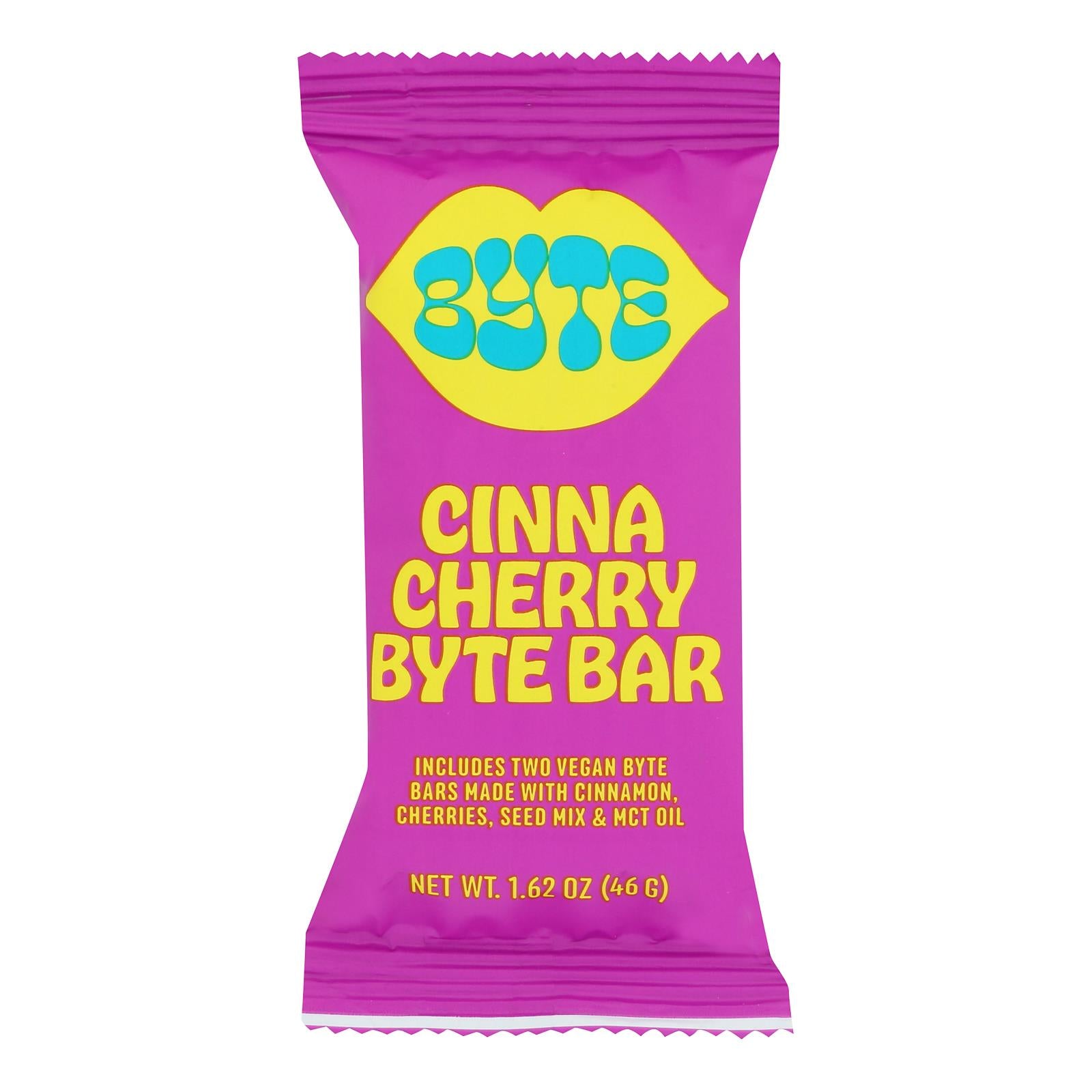 Byte Bars - Byte Bar Cinnamon Cherry - Case of 12 - 1.62 ounces