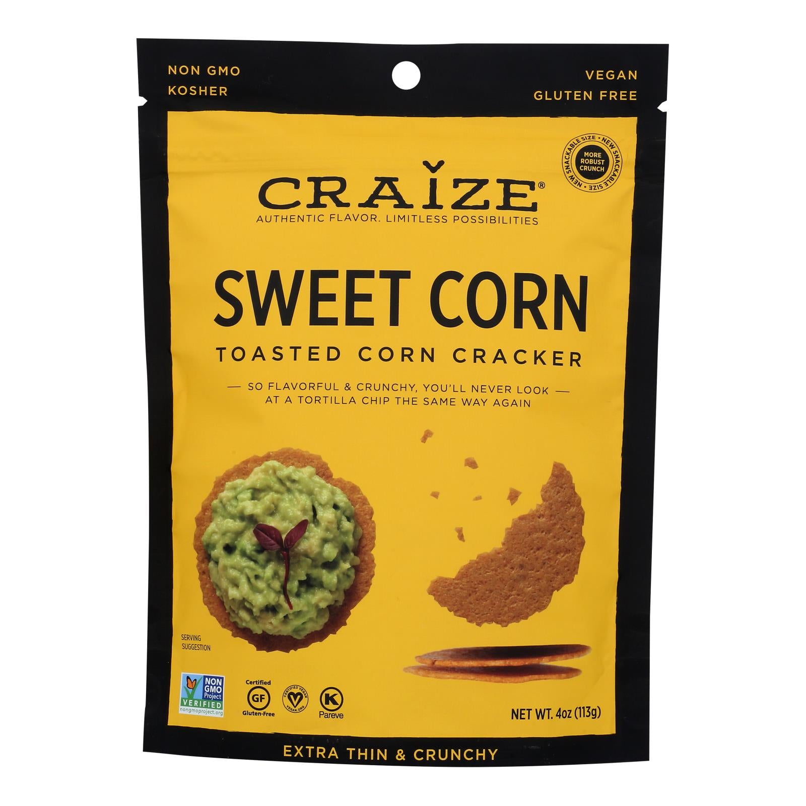 Craize - Corn Crisps Sweet Toasted - Case Of 6 - 4 Oz