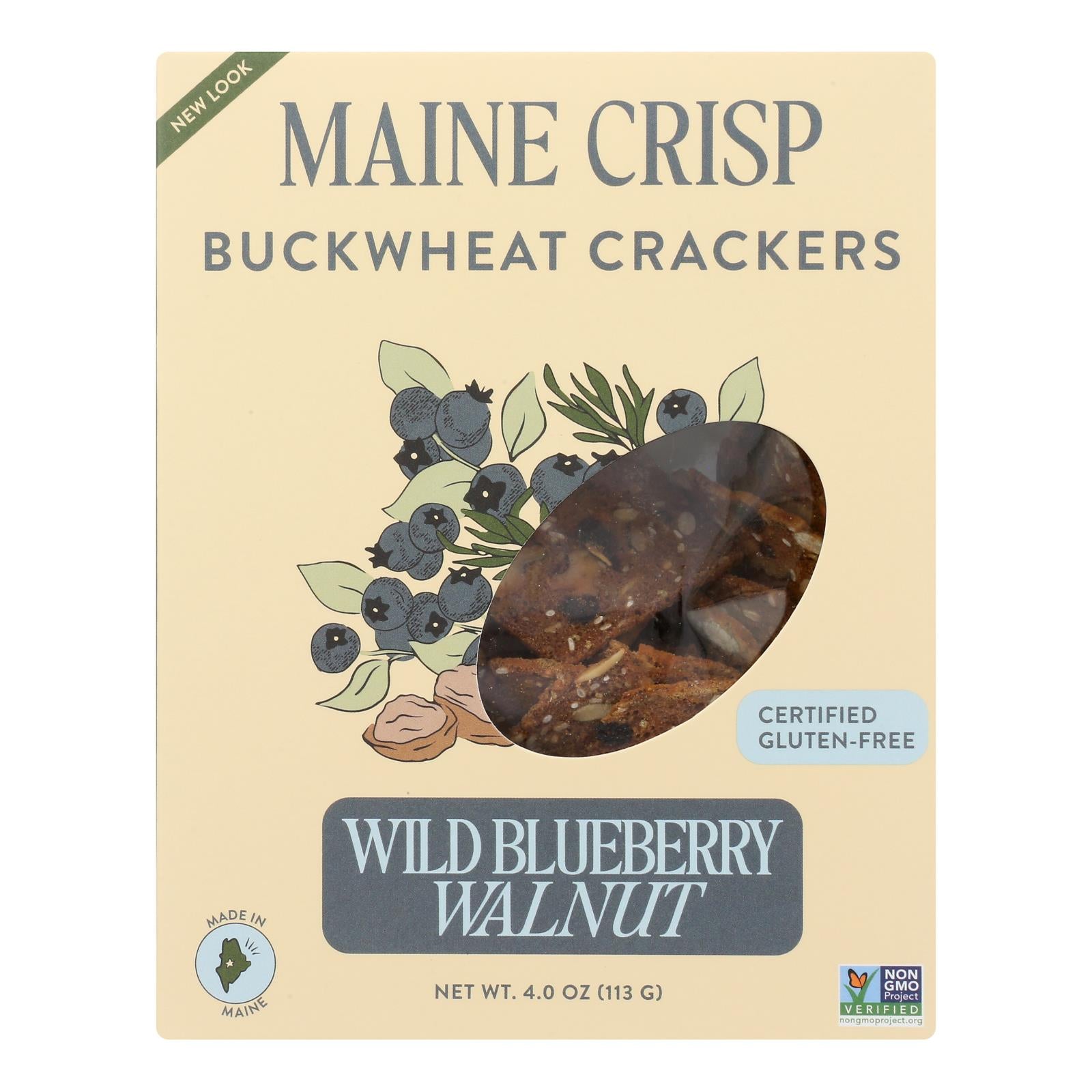 Maine Crisp - Crisps Wld Blubrry Walnut - Case of 10-4 OZ