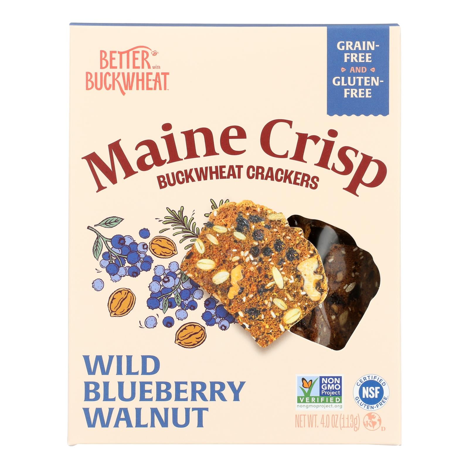 Better With Buckwheat - Crisps Wld Blubrry Walnut - CS of 10-4 OZ