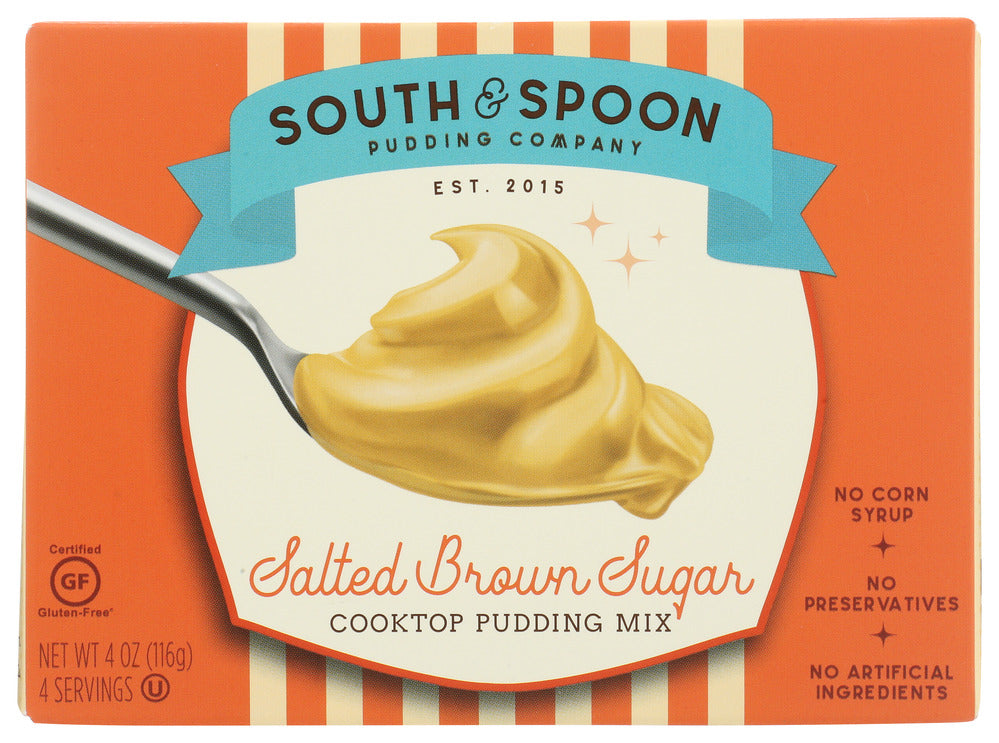 South and Spoon Pudding Mix Salted Brown Sugar - Case of 12-4 OZ
