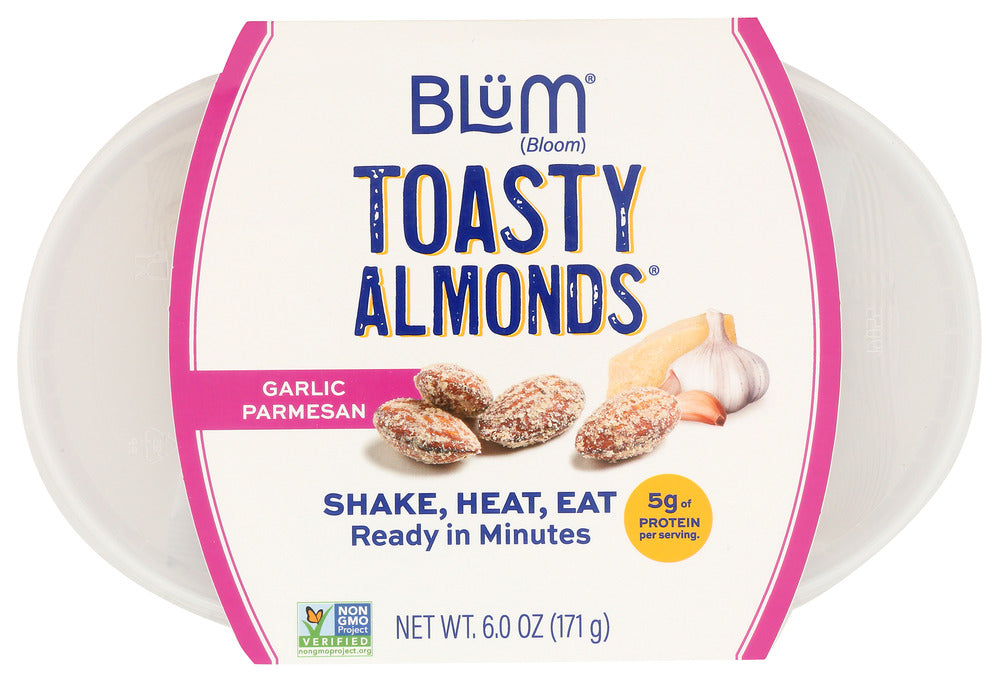 BLUM Toasty Almonds Garlic Parmesan - Case of 6 - 6 oz