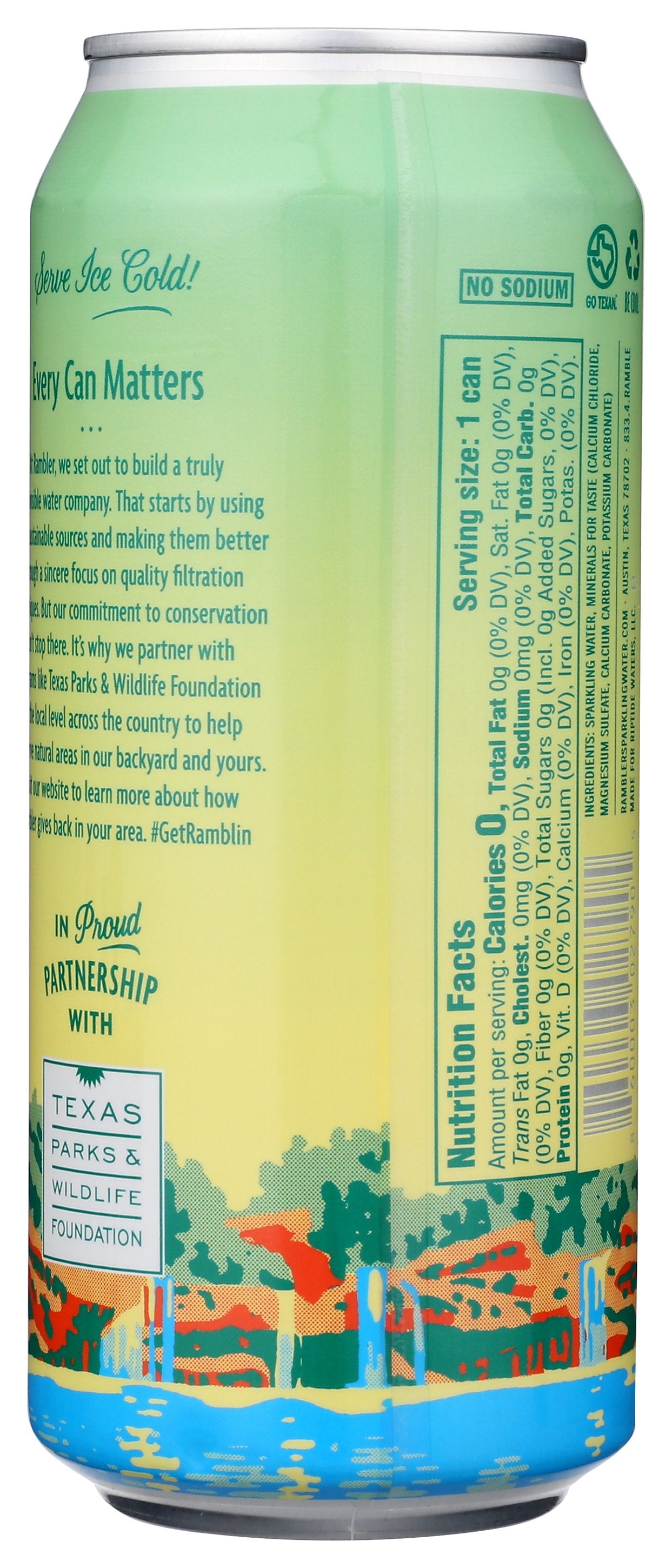 RAMBLER WATER SPRKL LEMON LIME - Case of 12