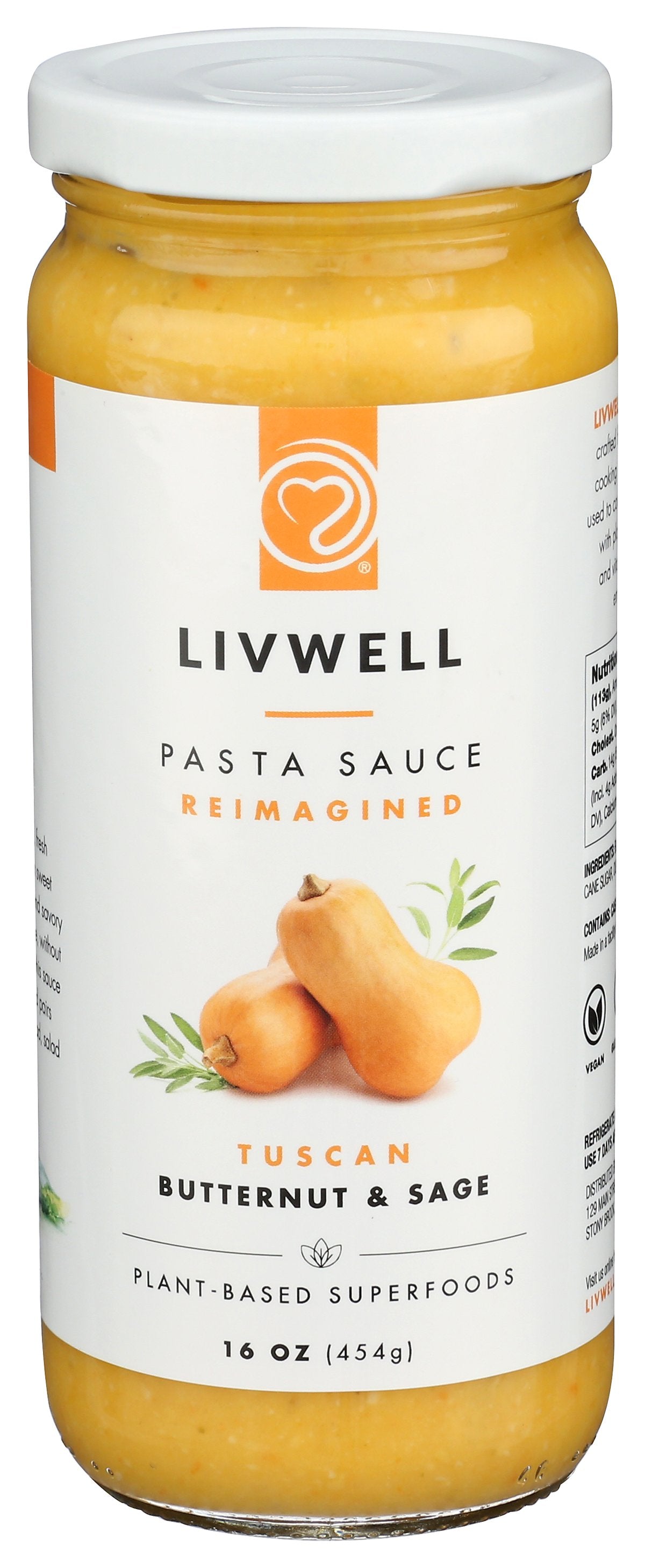 LIVWELL FOODS SAUCE PASTA BTTRNUT SAGE - Case of 6