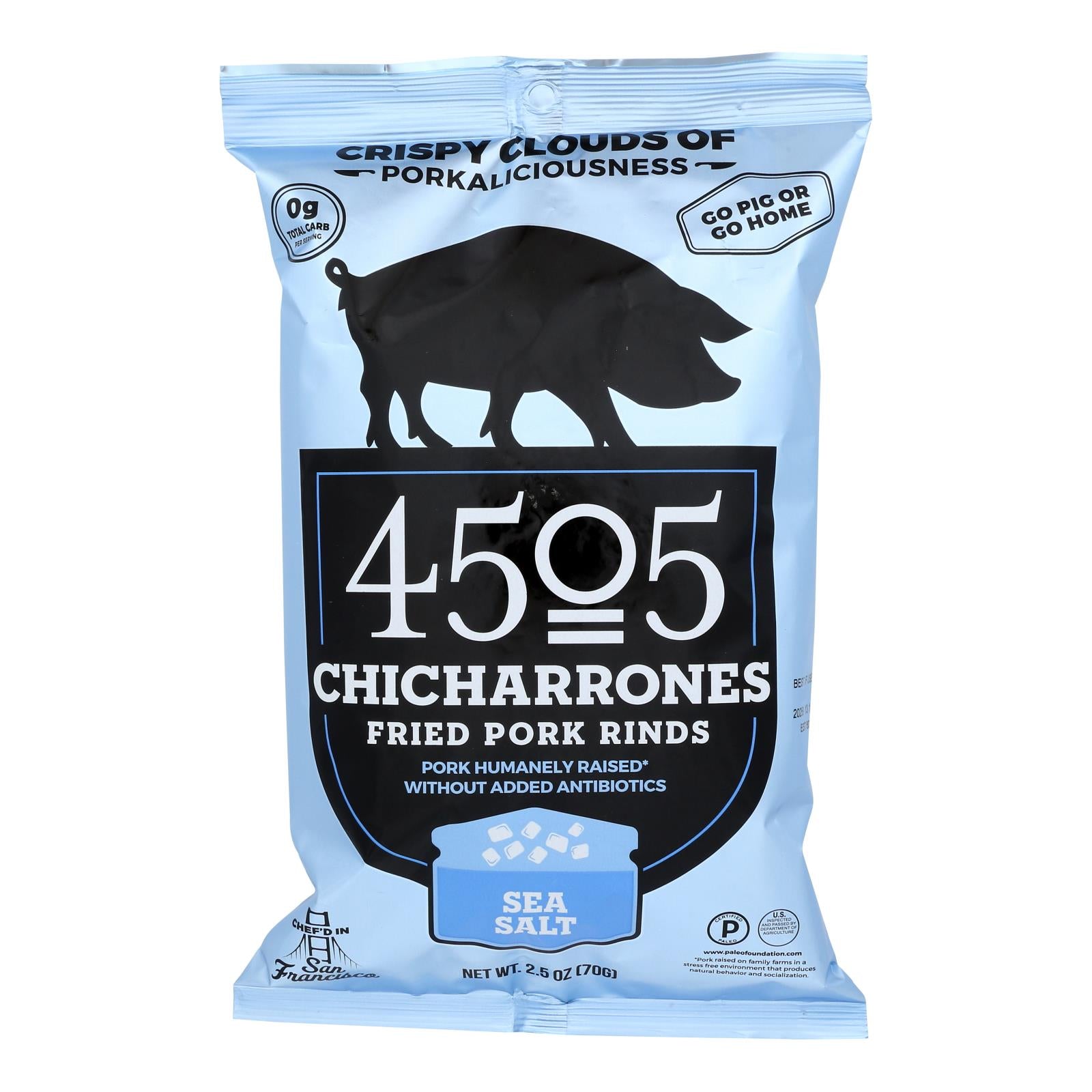 4505 - Chicharrones Sea Salt - Case Of 12-2.5 Oz