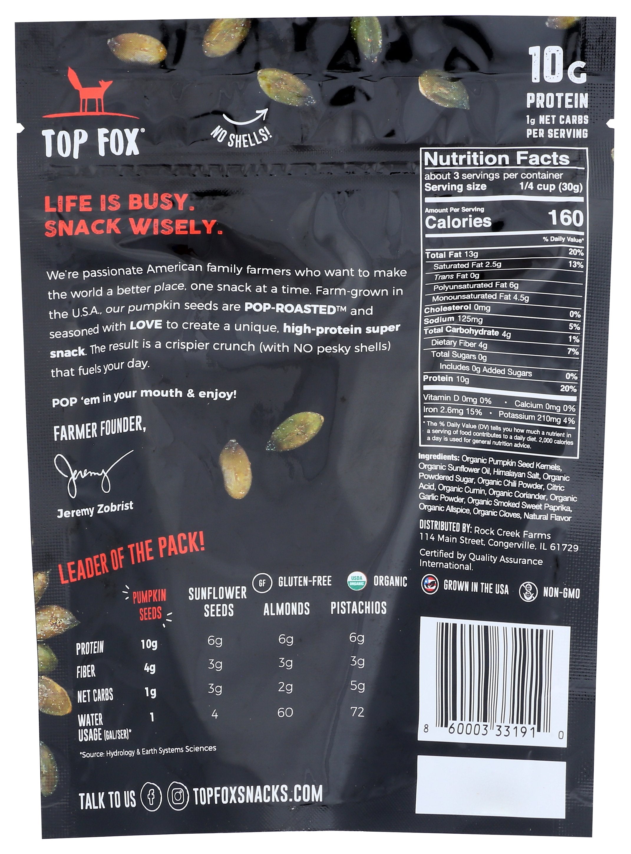 TOP FOX SEEDS PMPKN RSTD CHL LIME - Case of 6