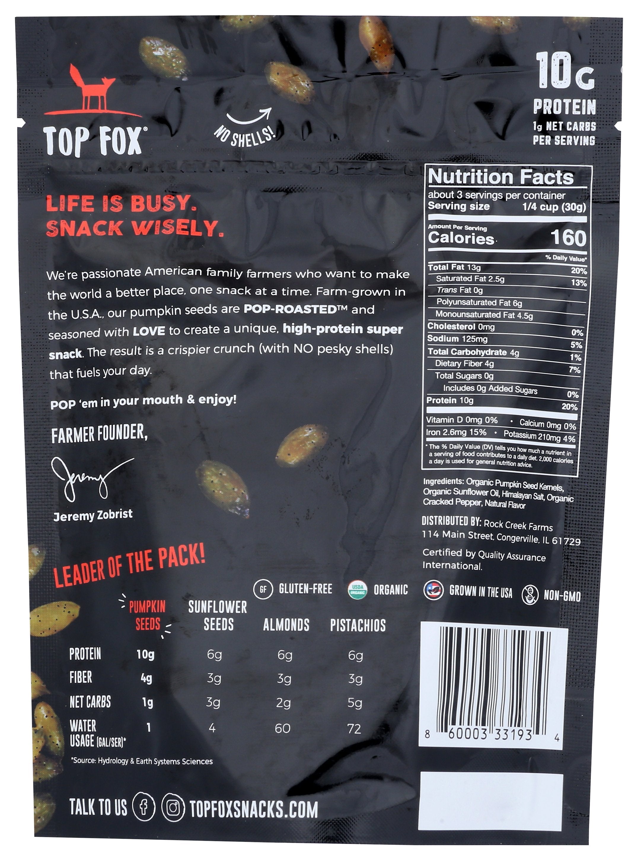TOP FOX SEEDS PMPKN RSTD SLT PPPR - Case of 6