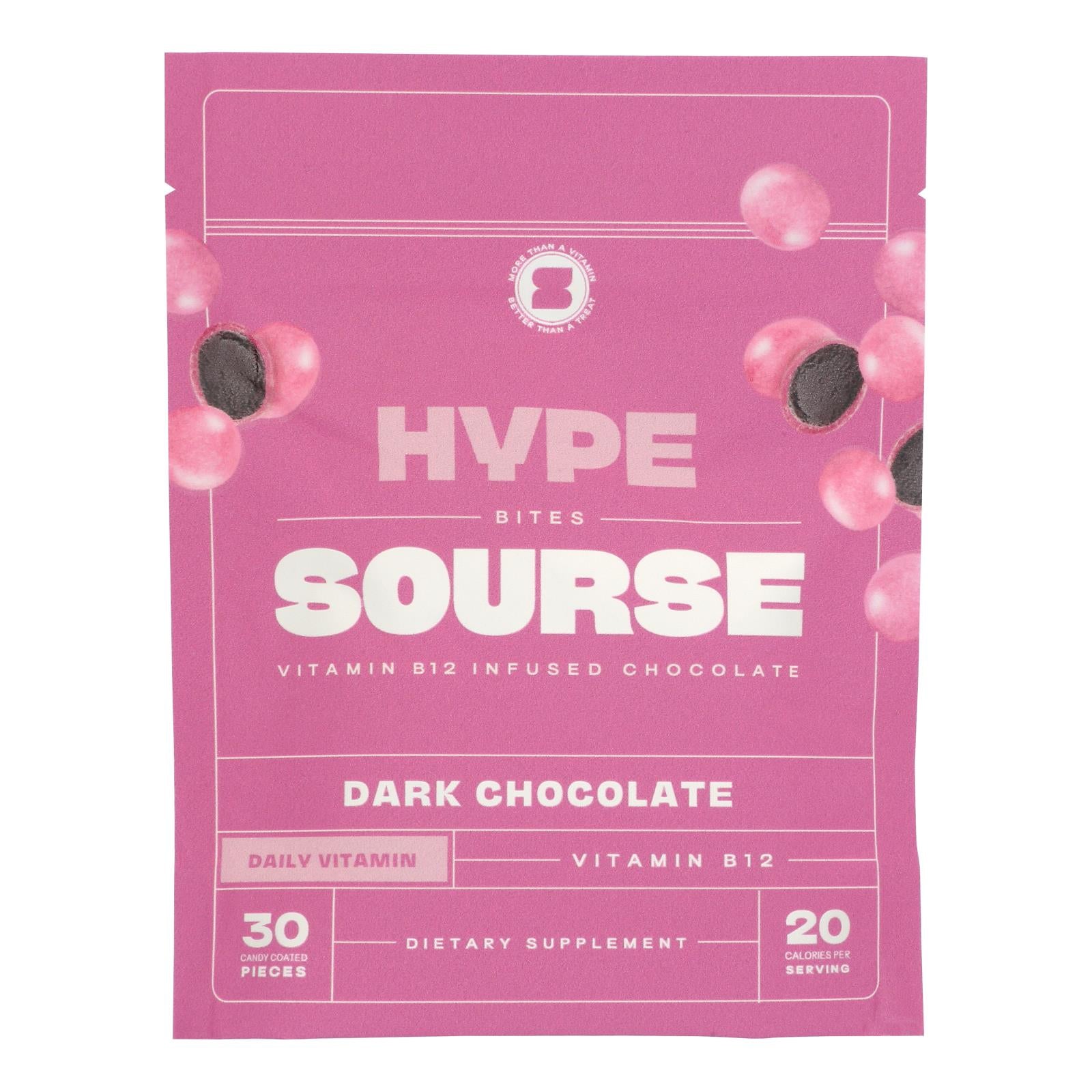 Sourse - Hype Bites Vitamin Infused Chocolate - Case of 6-2.2 OZ