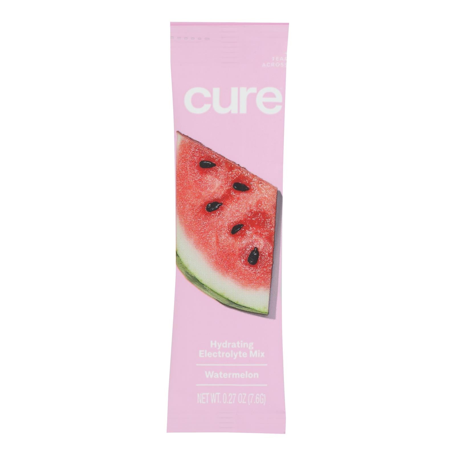 Cure Hydration - Hydrating Drink Mix Watermelon - Case of 8 - 0.29 Ounces