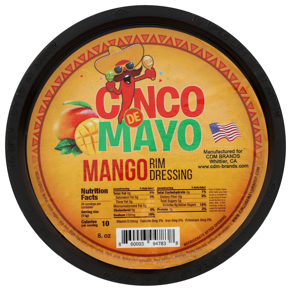 Cinco De Mayo Cocktail Rim Dressing Mango - Case of 12 - 8 oz