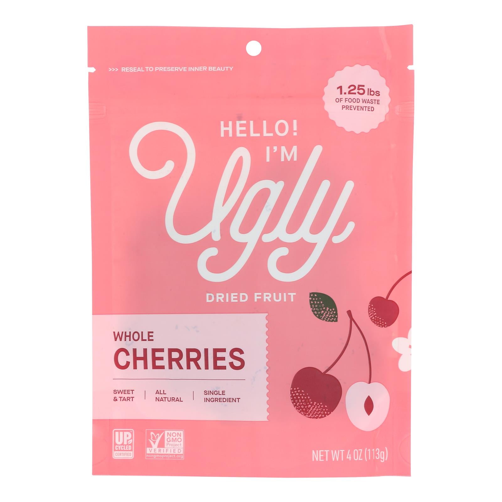 Hello! I'm Ugly - Drd Cherries 100% Upcycld - Case of 12-4 OZ