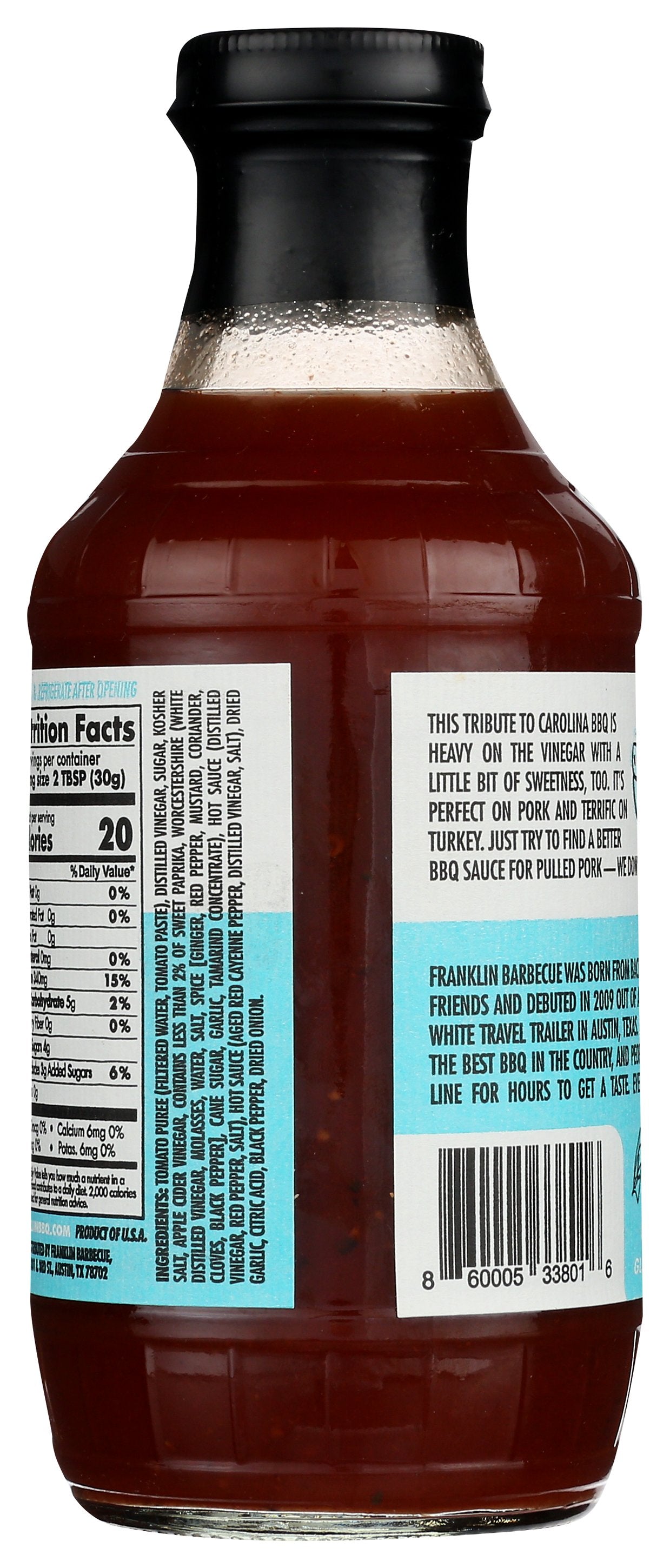 FRANKLIN BBQ SAUCE BBQ VINEGAR - Case of 6
