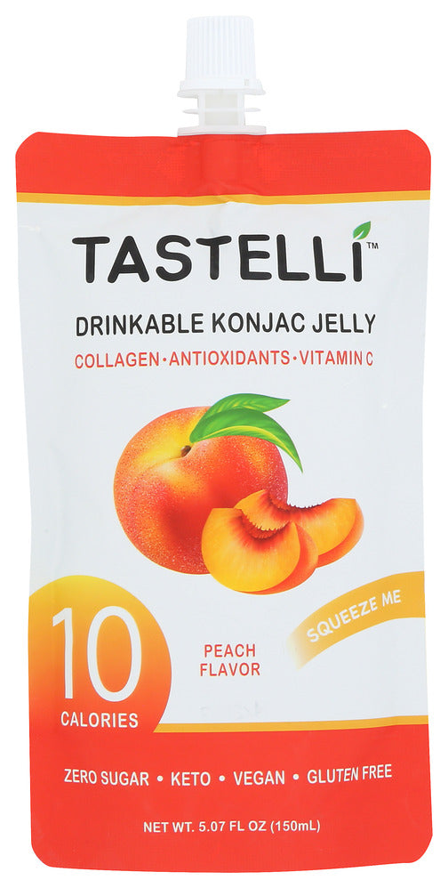 Tastelli Drinkable Konjac Jelly Peach - Case of 10 - 5.07 oz