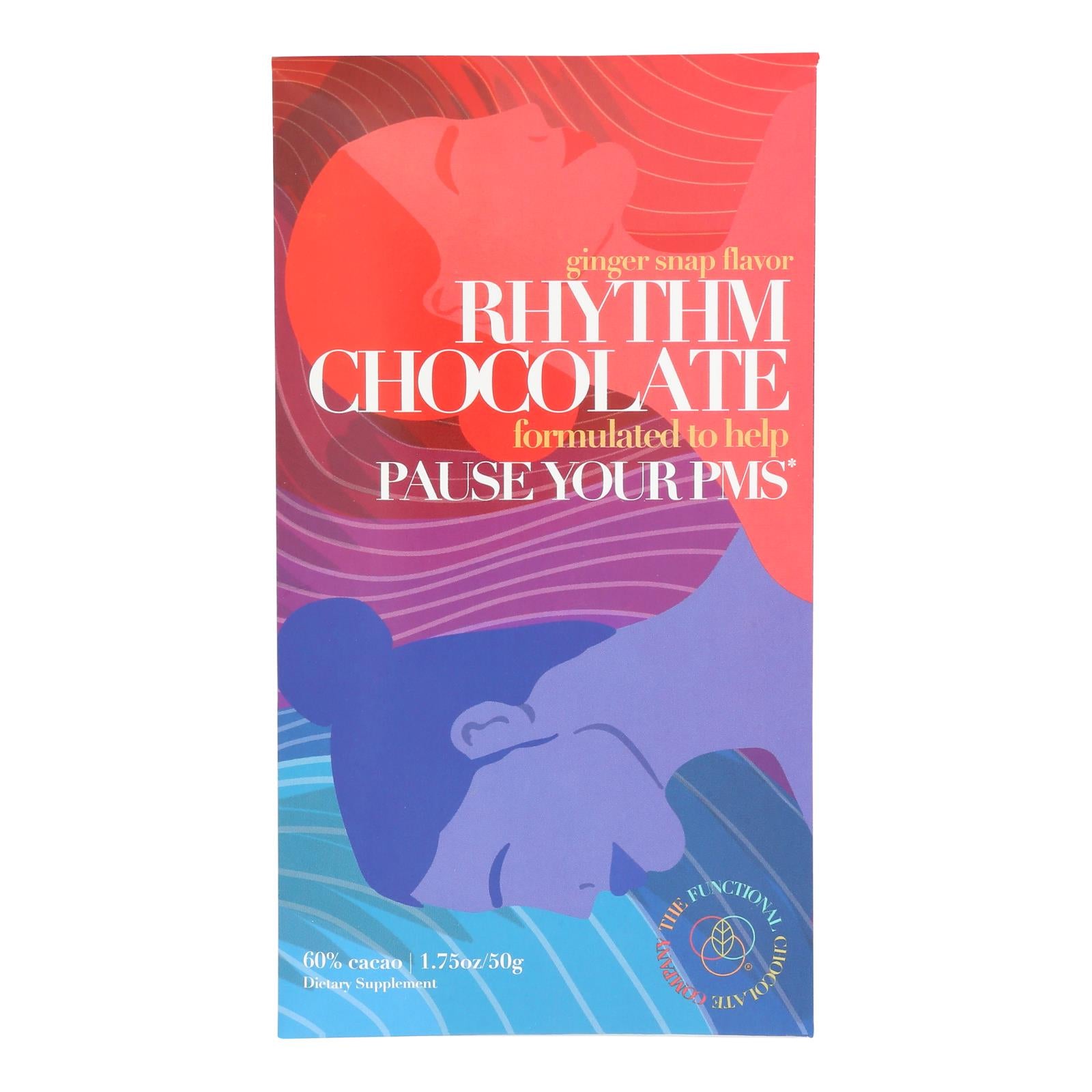 The Functional Chocolate Co - Chocolate Bar Rhythm - Case of 12-1.75 OZ