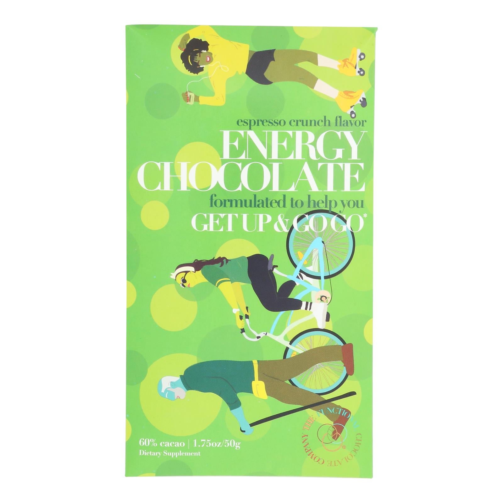 The Functional Chocolate Co - Chocolate Bar Energy - Case of 12-1.75 OZ