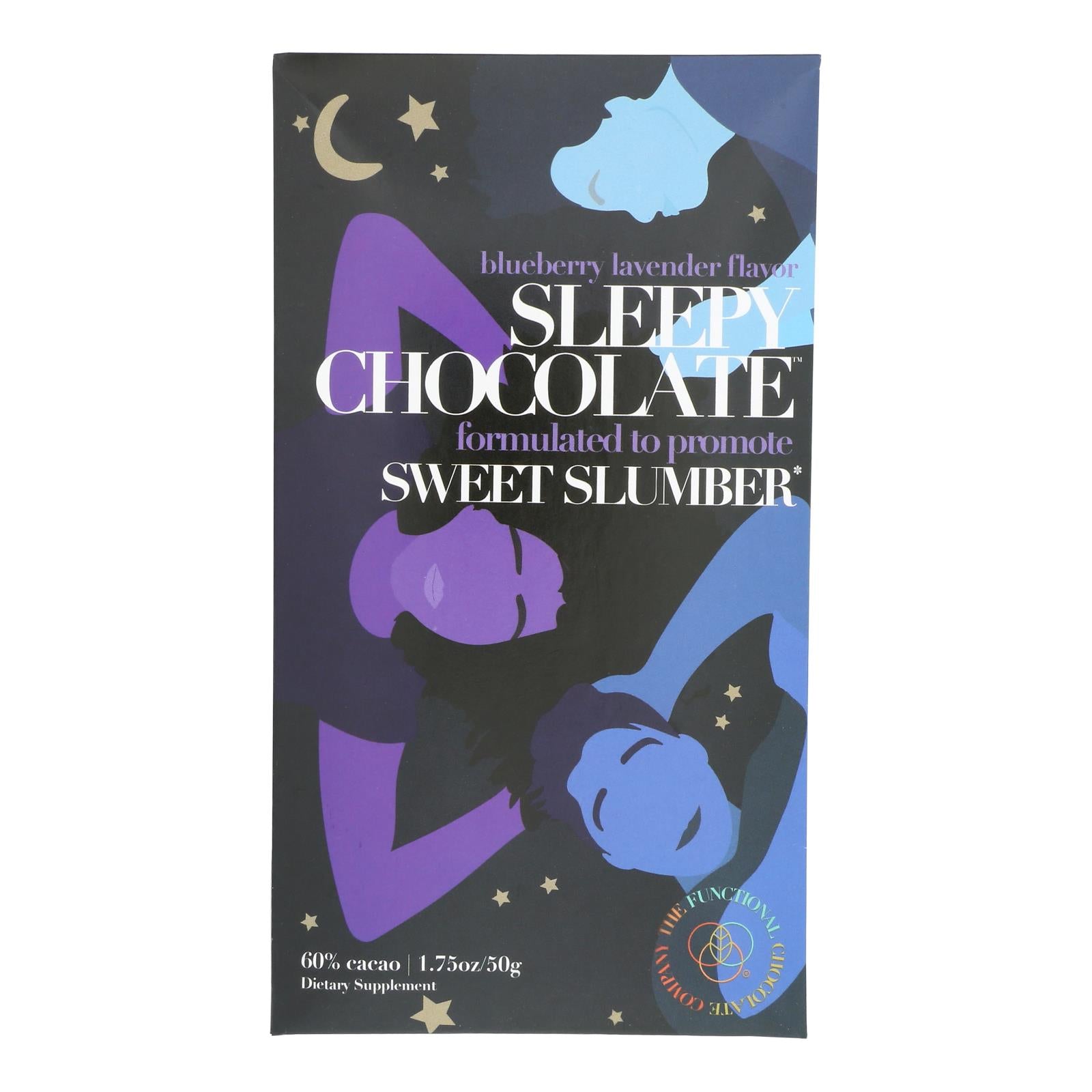 The Functional Chocolate Co - Chocolate Bar Sleepy - Case of 12-1.75 OZ