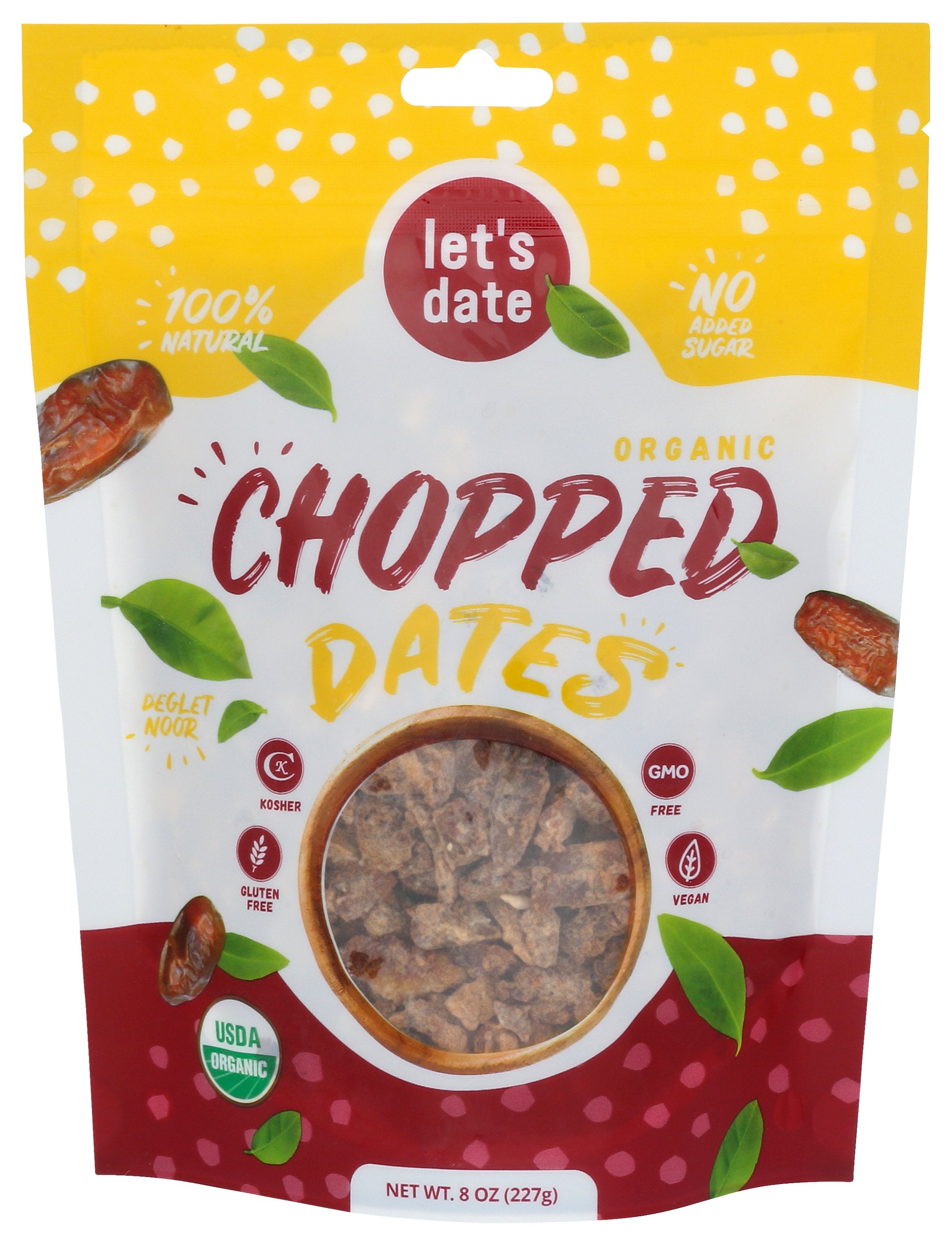 LETS DATE DATES CHOPPED ORGANIC - Case of 6