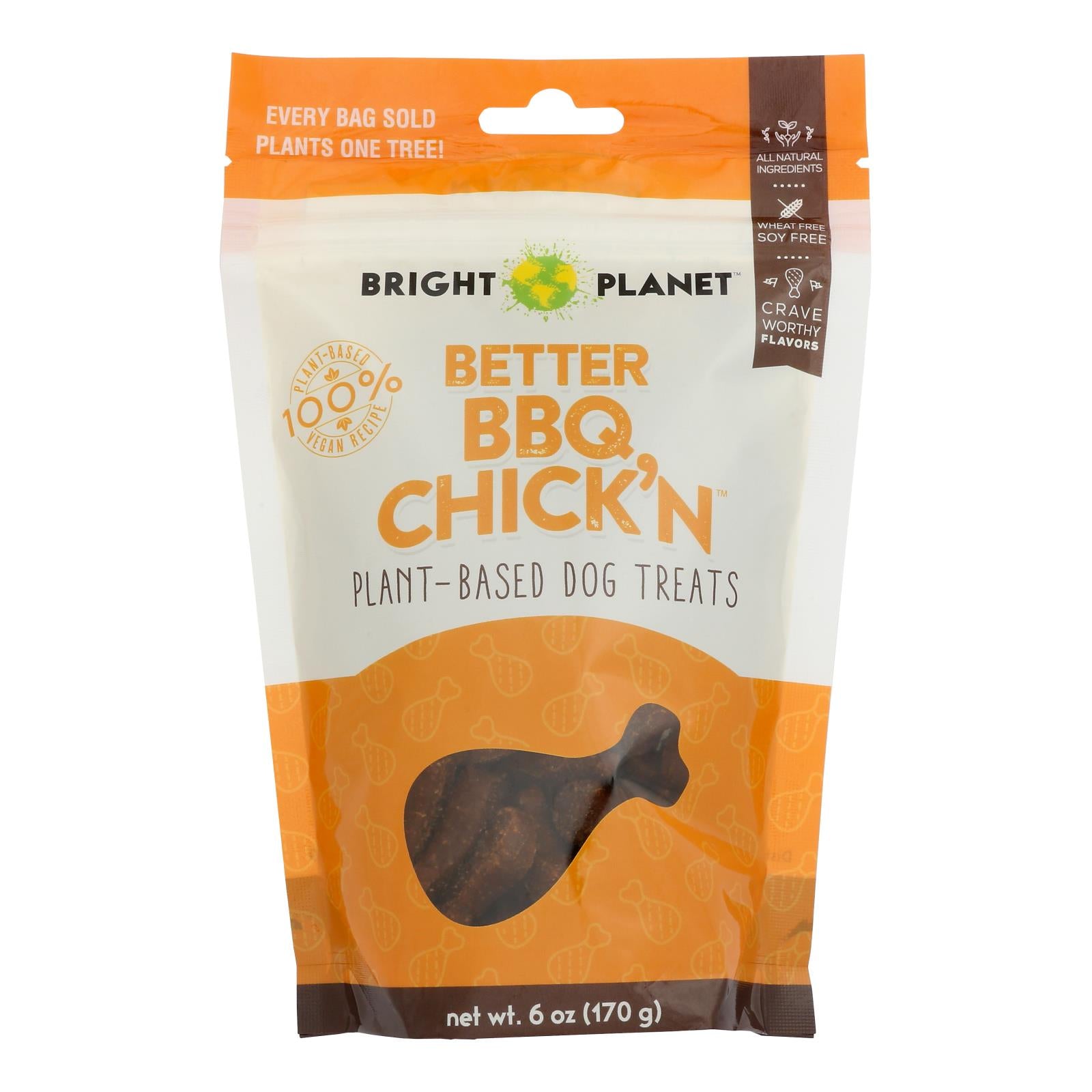 Bright Planet - Dog Treat Better Barbecue Chicken - Case of 12 - 6 Ounces