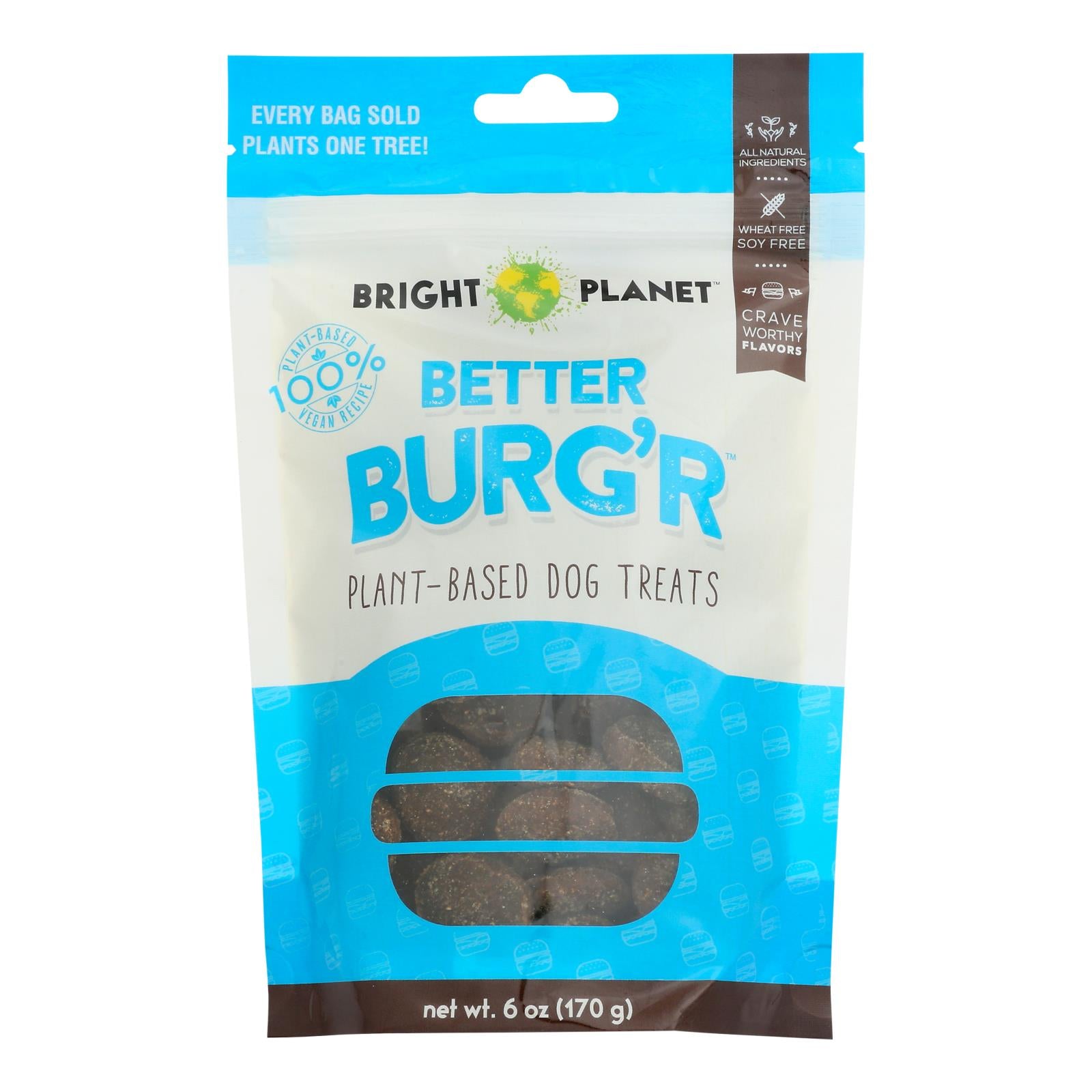 Bright Planet - Dog Treat Better Burger - Case of 12 - 6 ounces