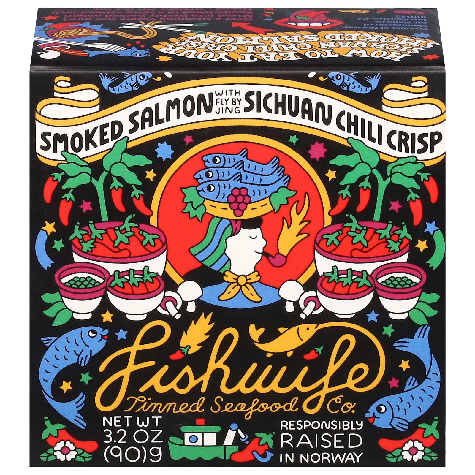 Fishwife - Salmn Smkd Schn Chli Crsp - CS of 6-3.2 OZ