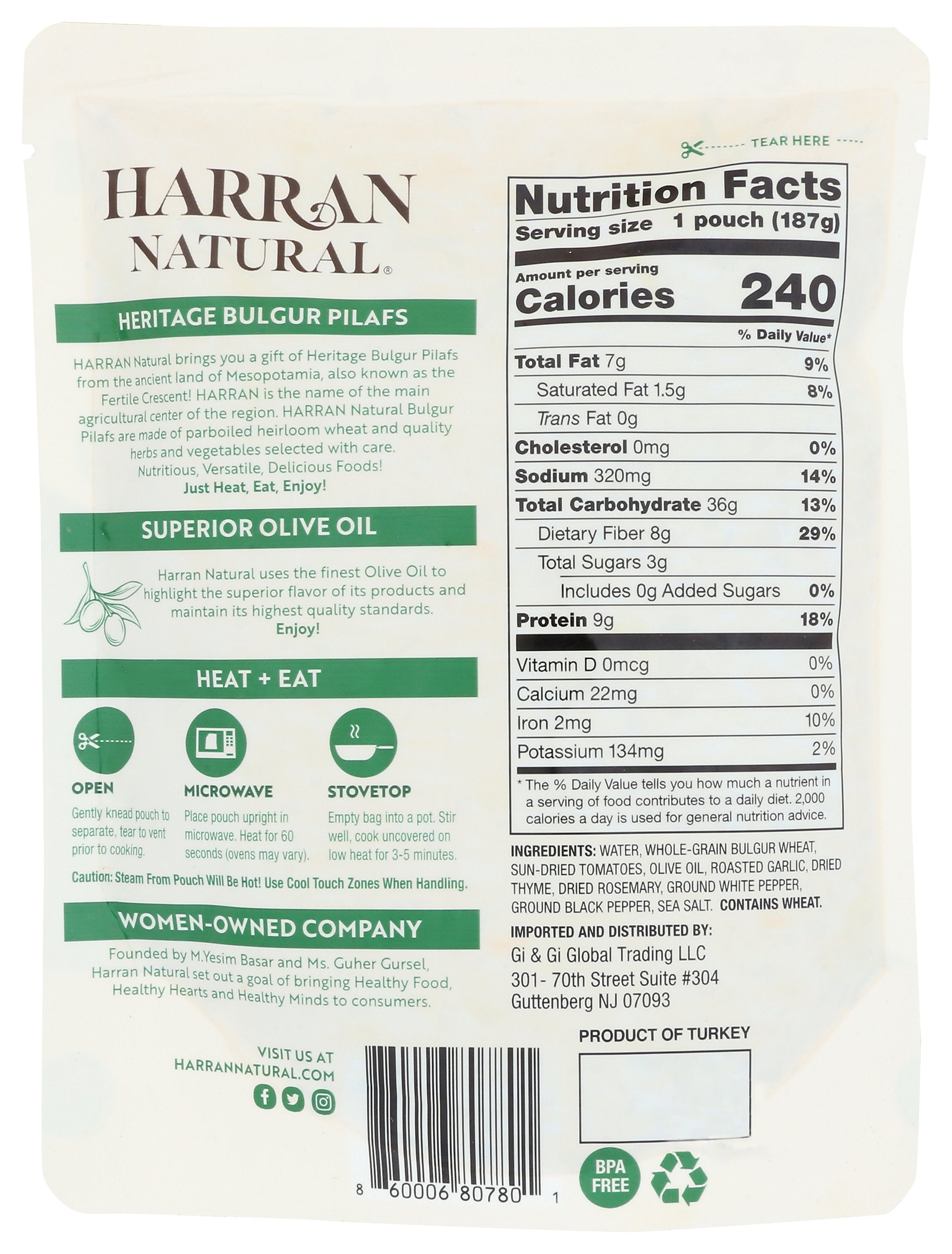 HARRAN NATURAL PILAF CB EN SN TOM RSMRY - Case of 8