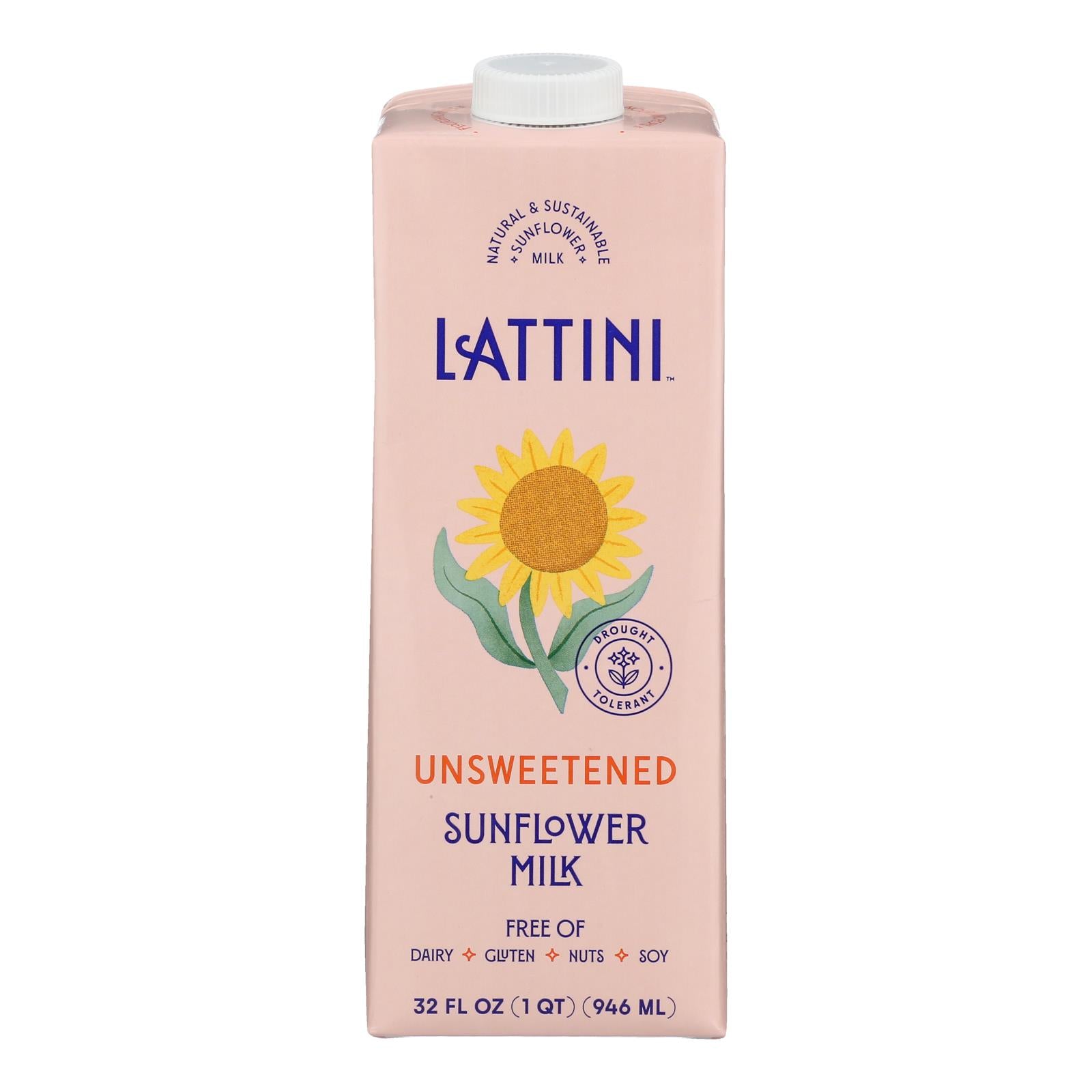 Lattini - Milk Unsweetened Sunflower - Case of 6-32 Fluid Ounces