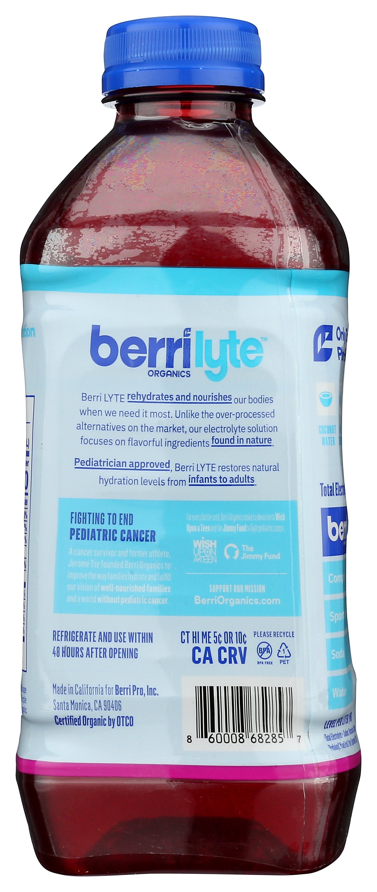 BERRI LYTE ELECTROLYTE GRAPE - Case of 6