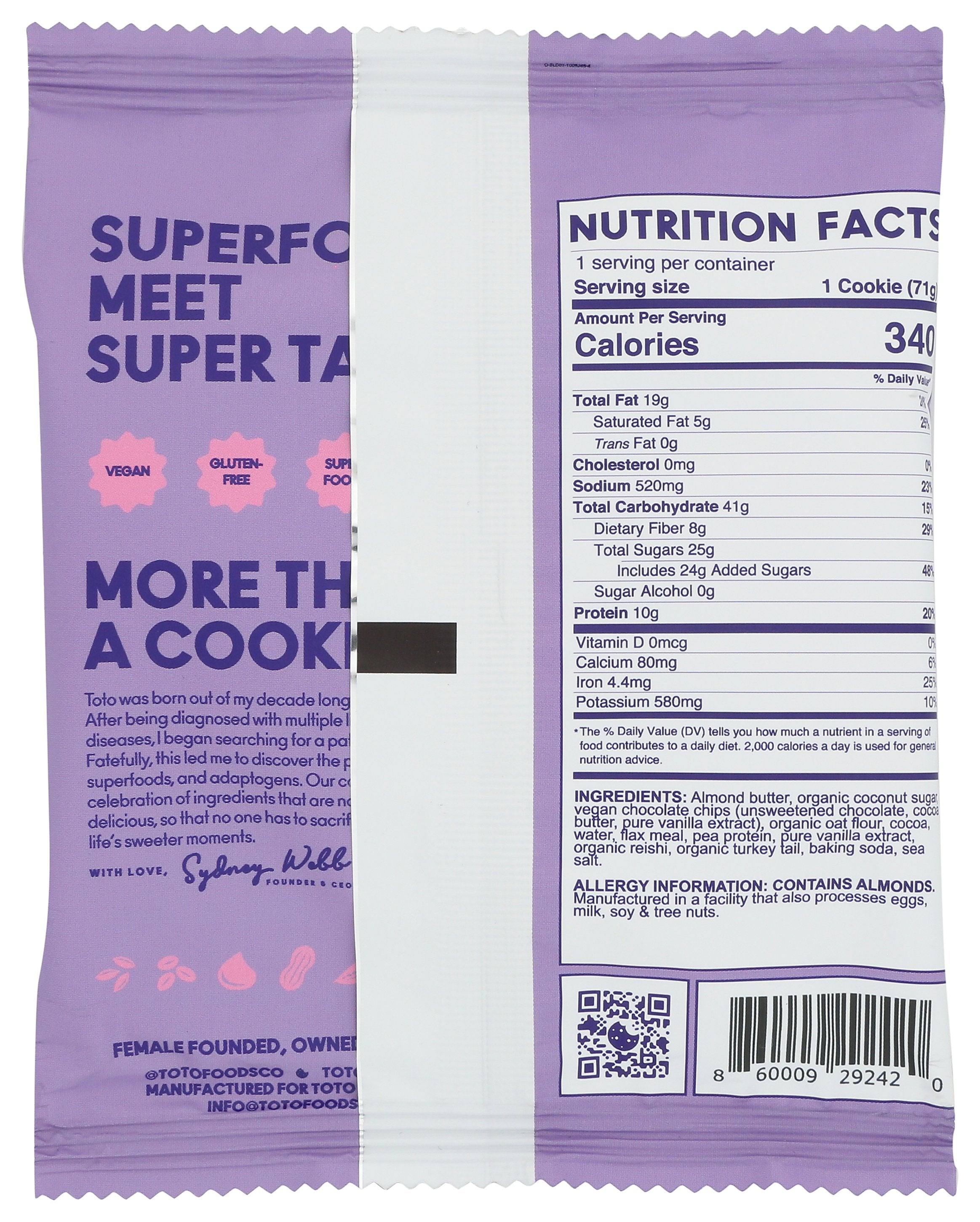 TOTO FOODS COOKIE DOUBLE CHOC CHIP - Case of 10