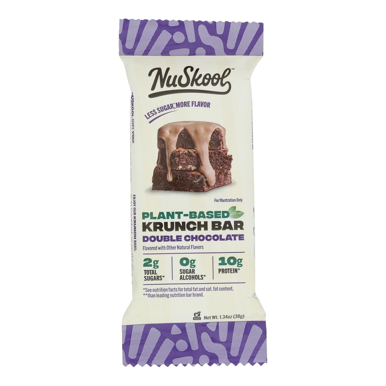 Nuskool - Bar Double Chocolate 12ct - Case of 12-1.38 OZ