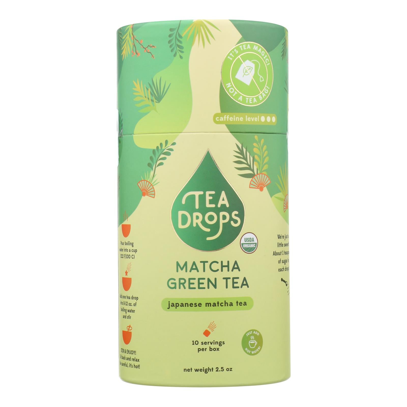 Tea Drops - Tea Matcha Green Drops - Case Of 6 - 10 Ct