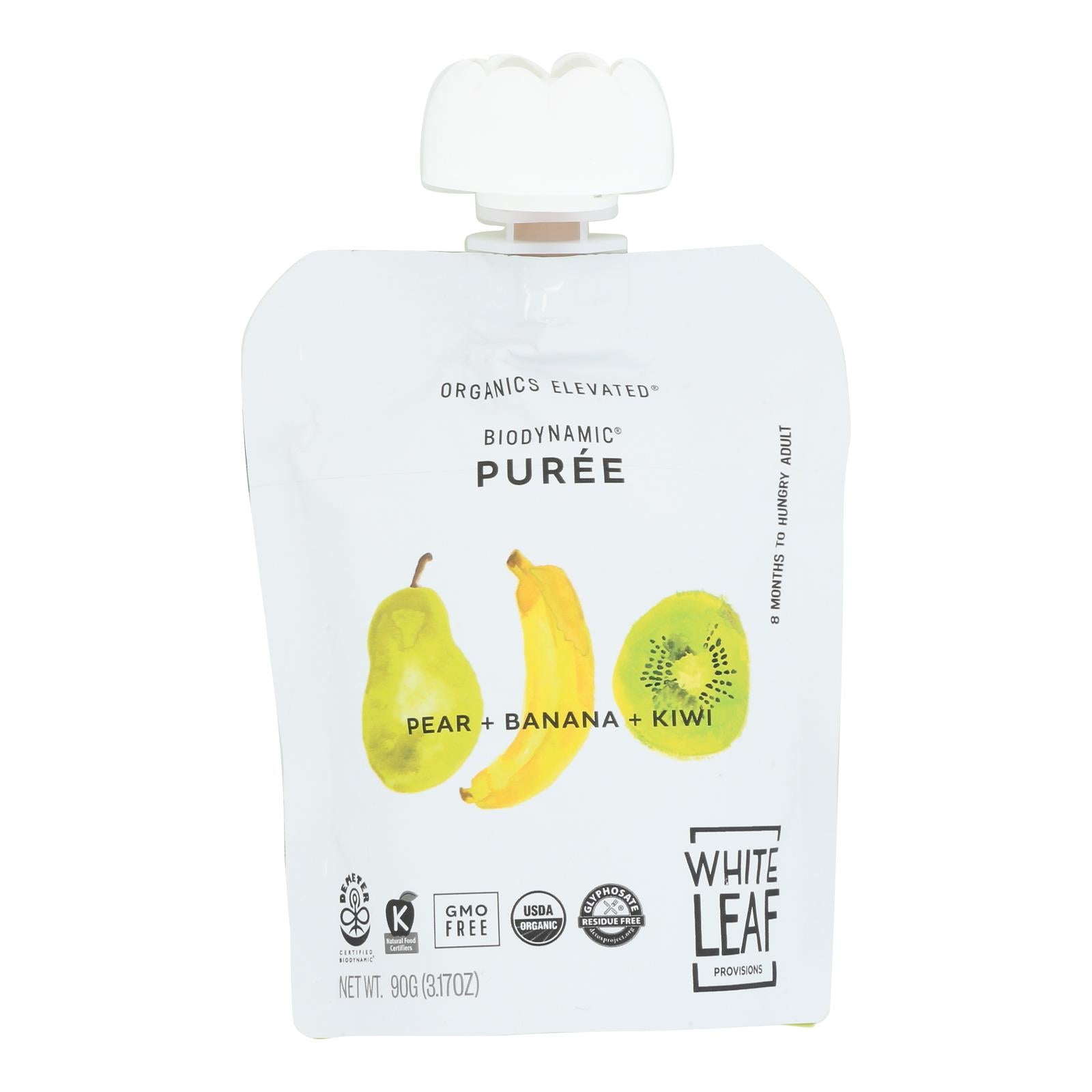 White Leaf Provisions - Baby Food Pear Ban Kiwi - Case Of 6 - 3.2 Oz