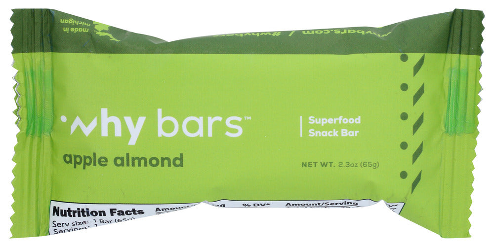 Why Bars Bar Apple Almond - Case of 12 - 2.04 OZ