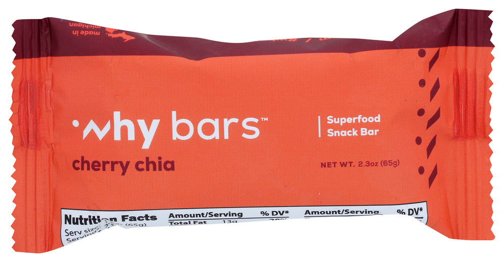 Why Bars Bar Cherry Chia - Case of 12 - 2.04 OZ