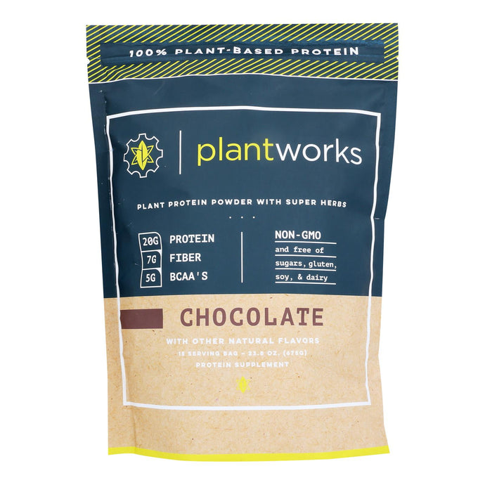 Plant Works - Protein Powder Chocolate - Case Of 4-23.8 Oz