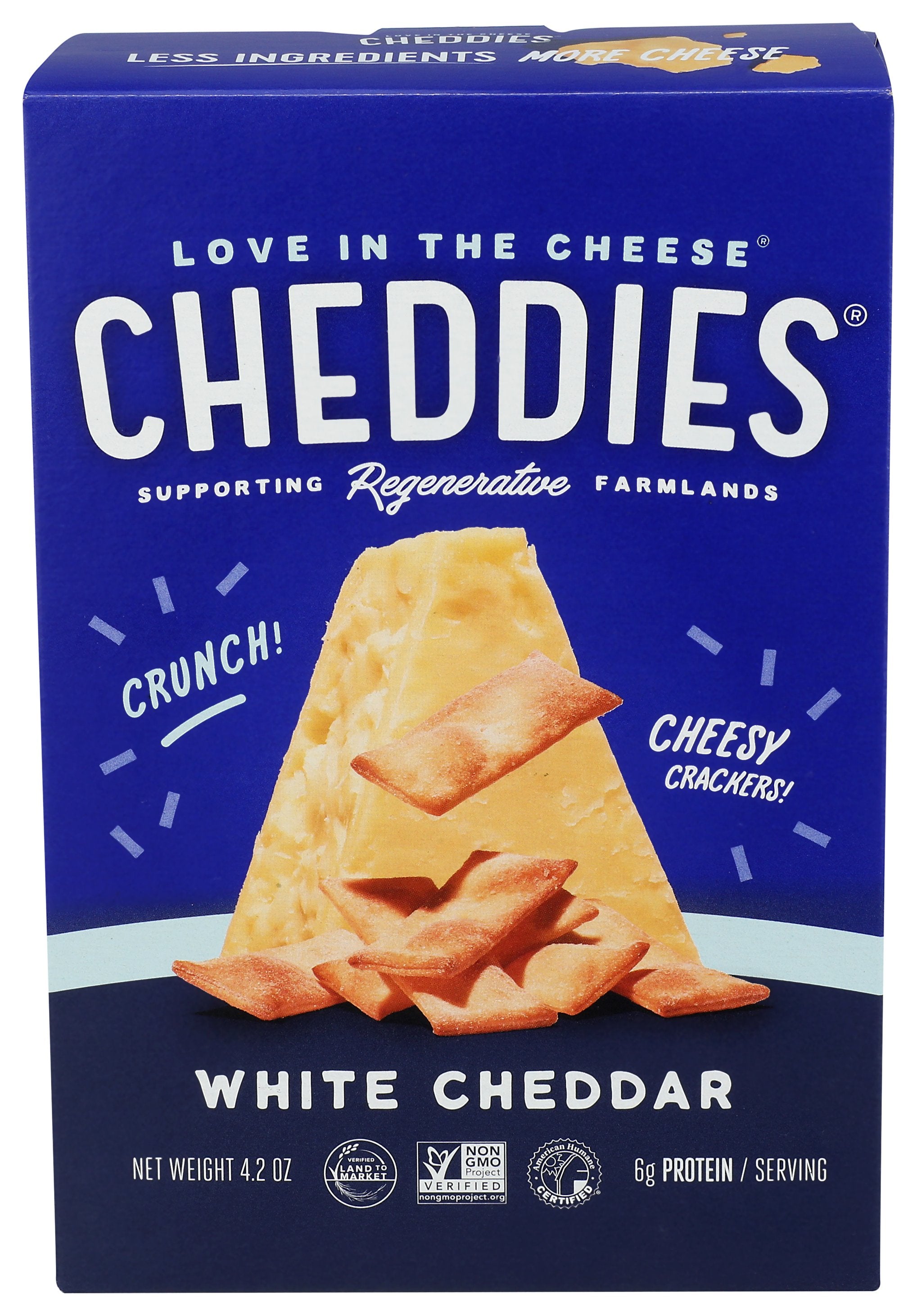 CHEDDIES CRACKER WHITE CHEDDAR - Case of 6